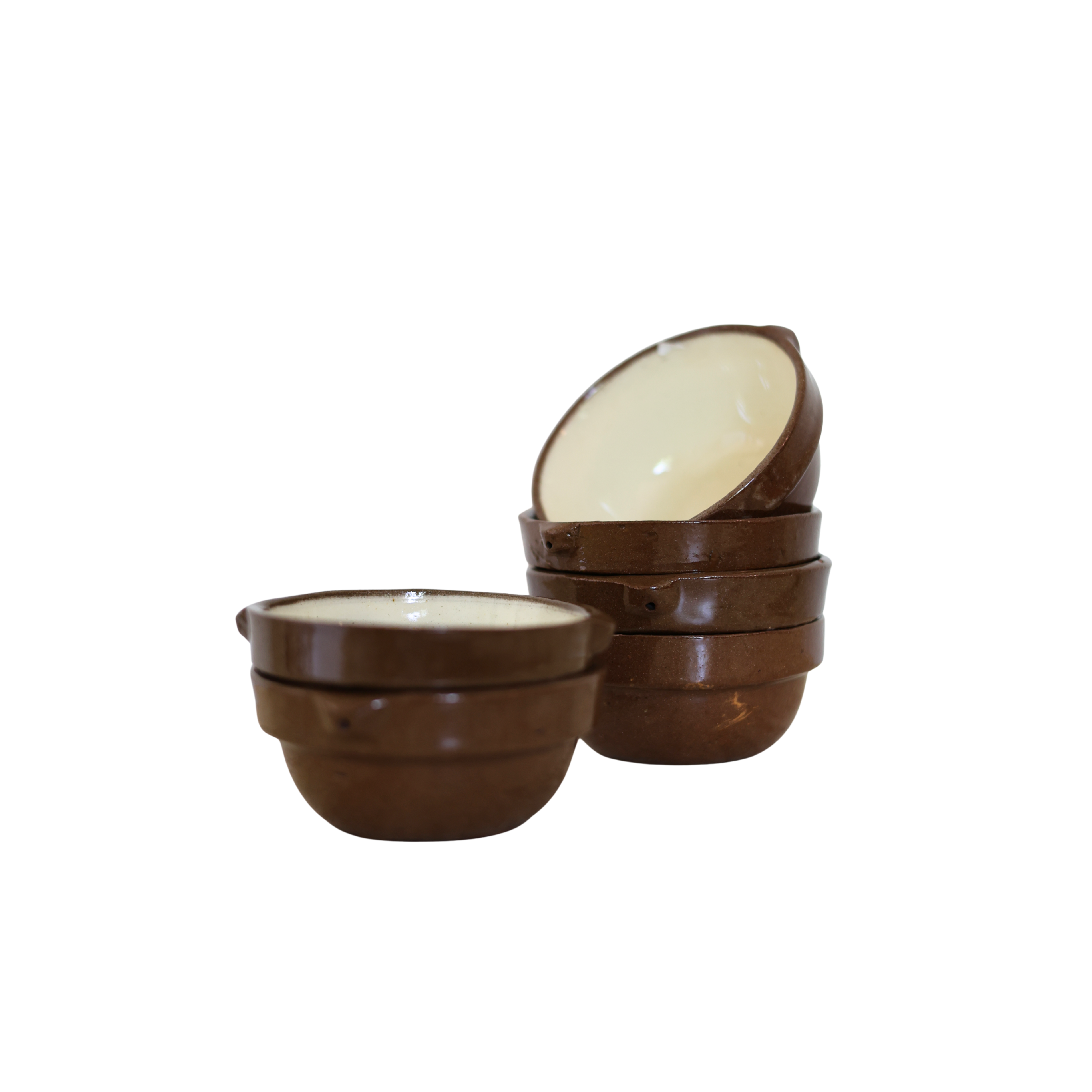 Glazed Redware Condiment Bowls