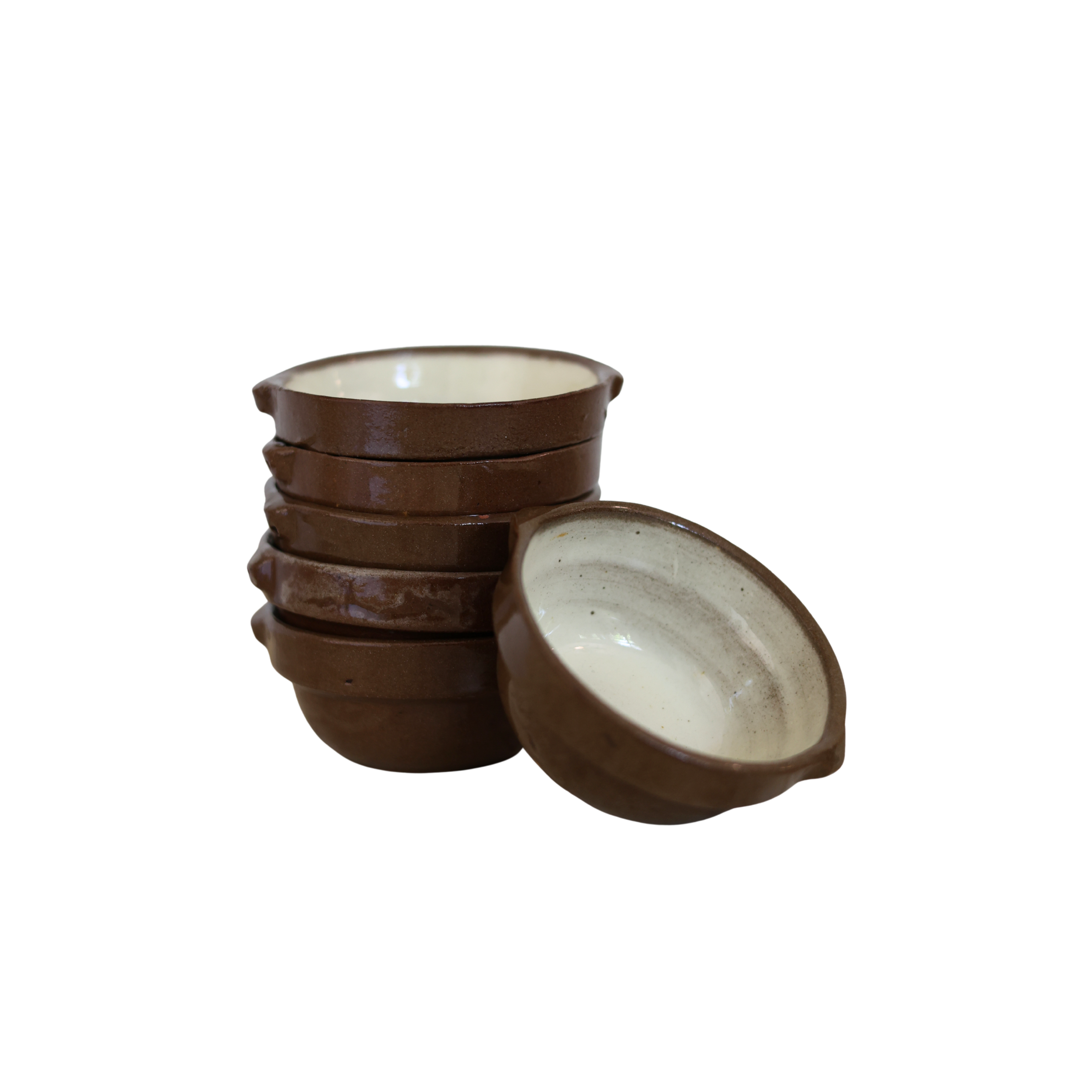 Glazed Redware Condiment Bowls