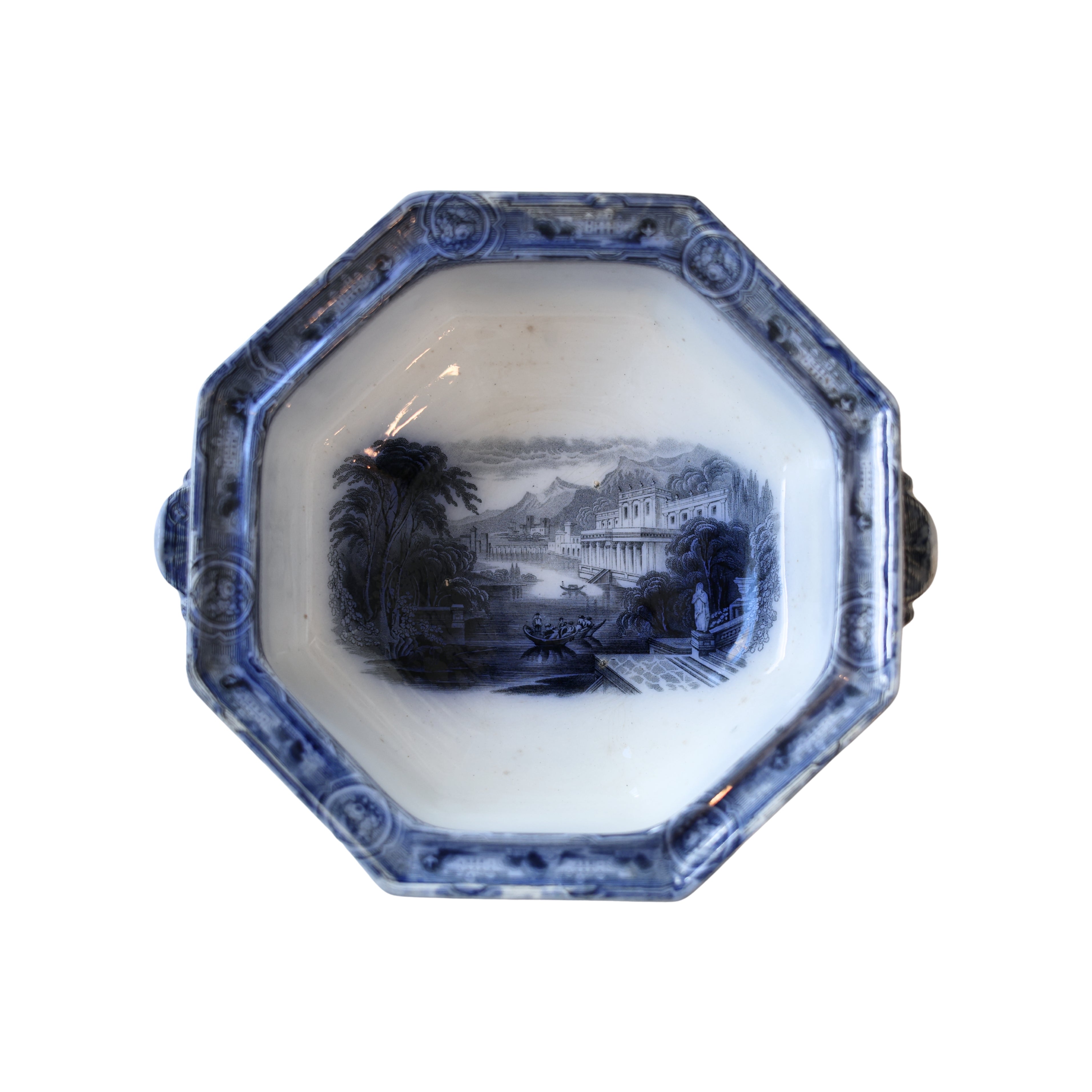 19th c. English Transferware Soup Tureen