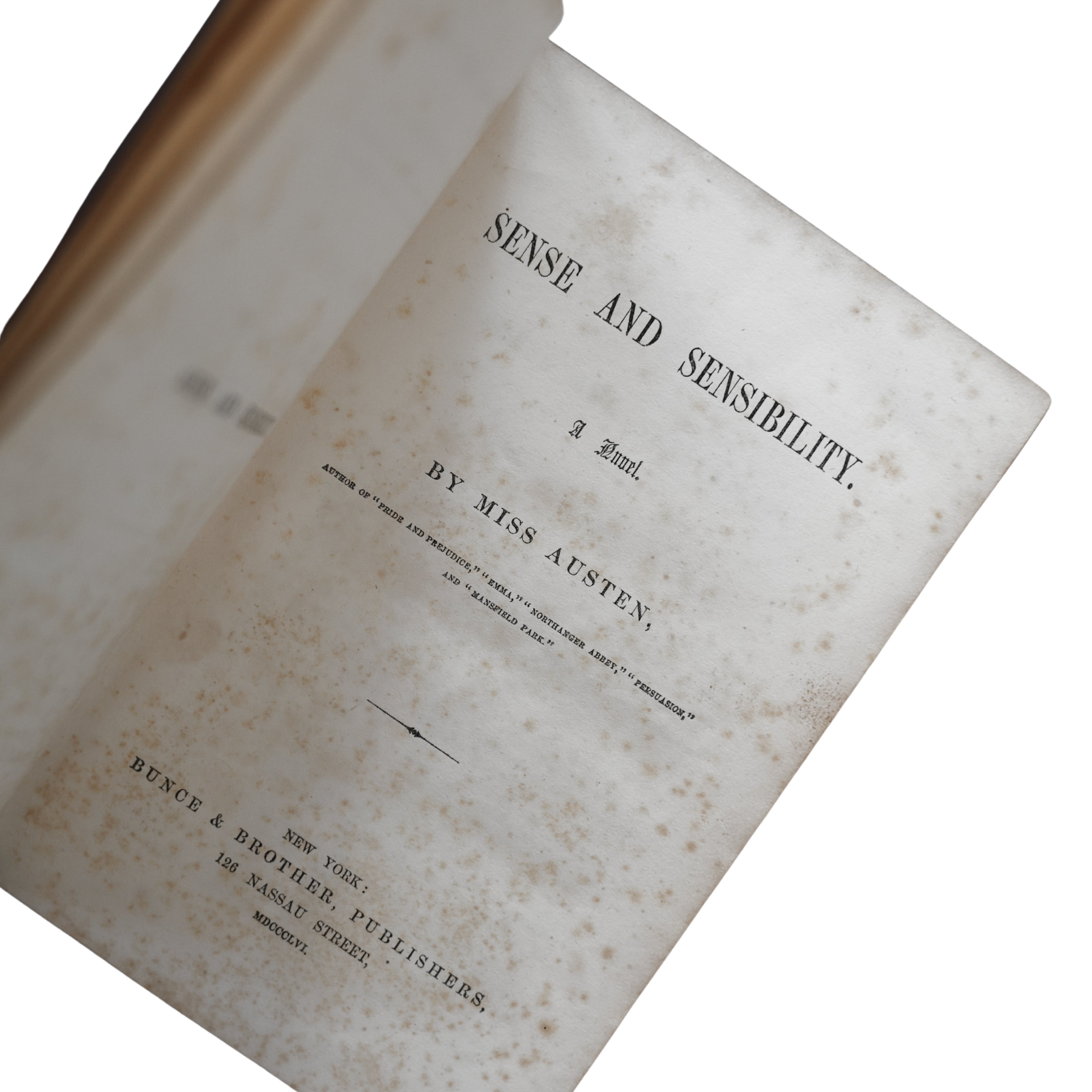 "Sense and Sensibility" by Jane Austen (1856)