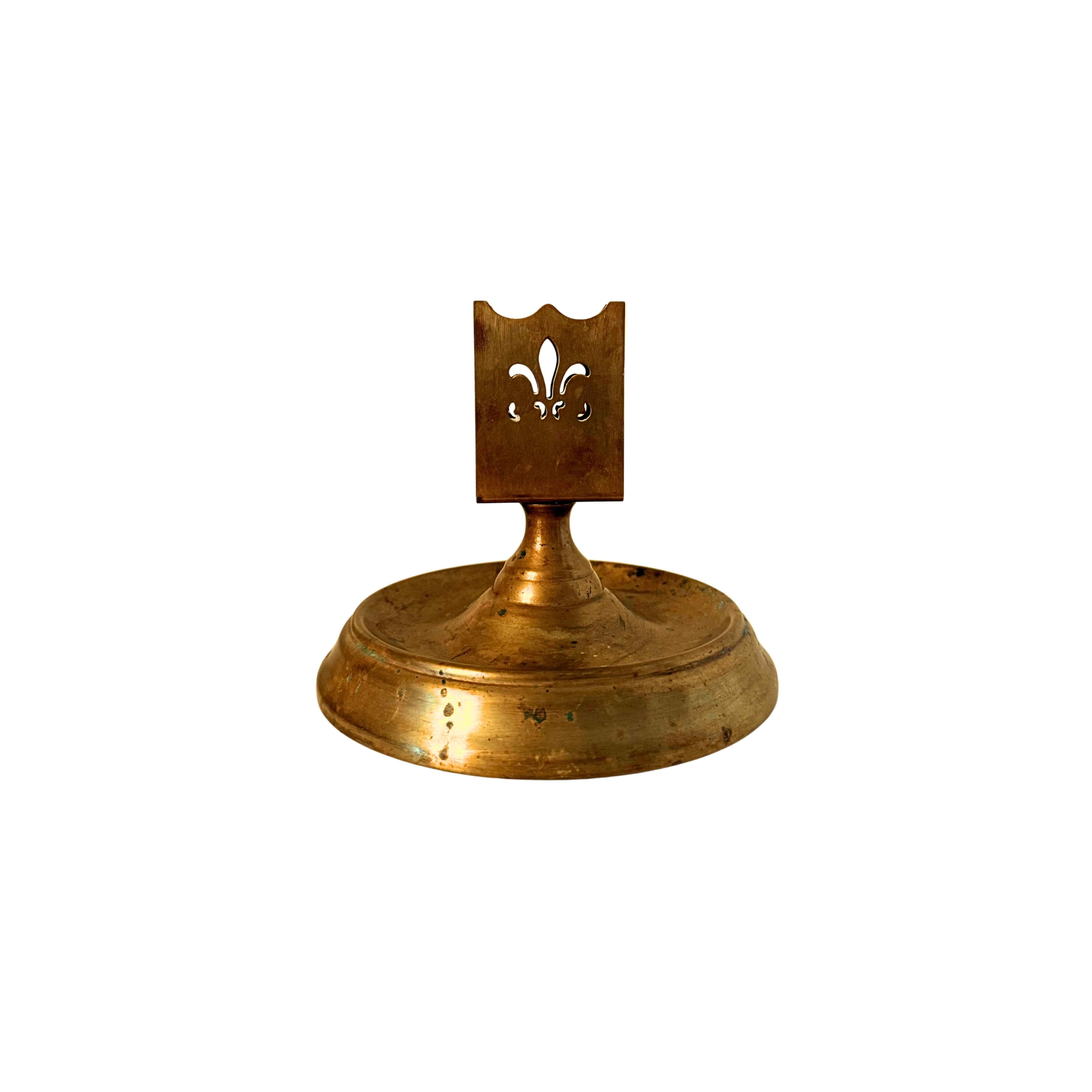 Brass Fleur-de-Lis Match Holder