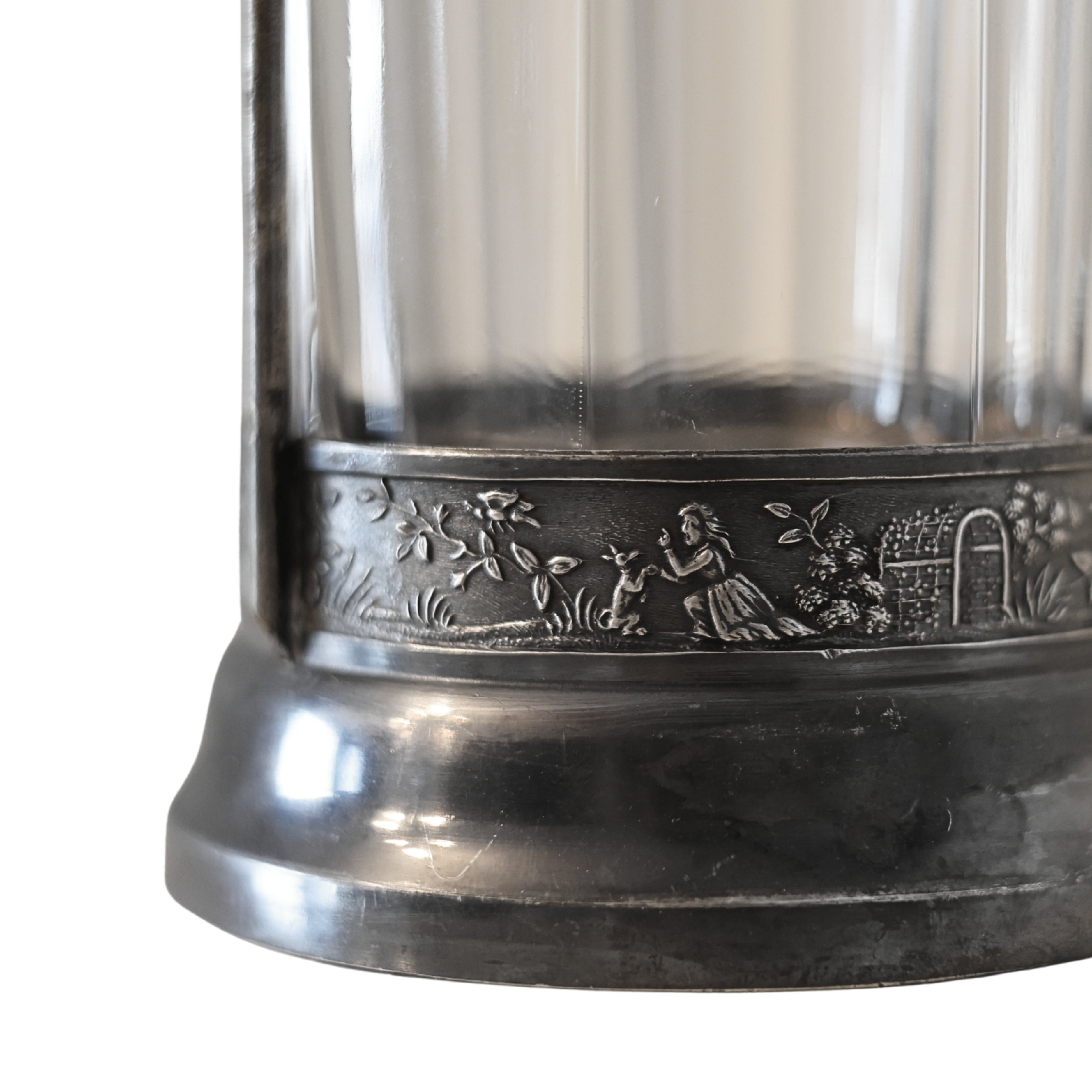 Victorian Silverplate Pickle Caster with Figural Details