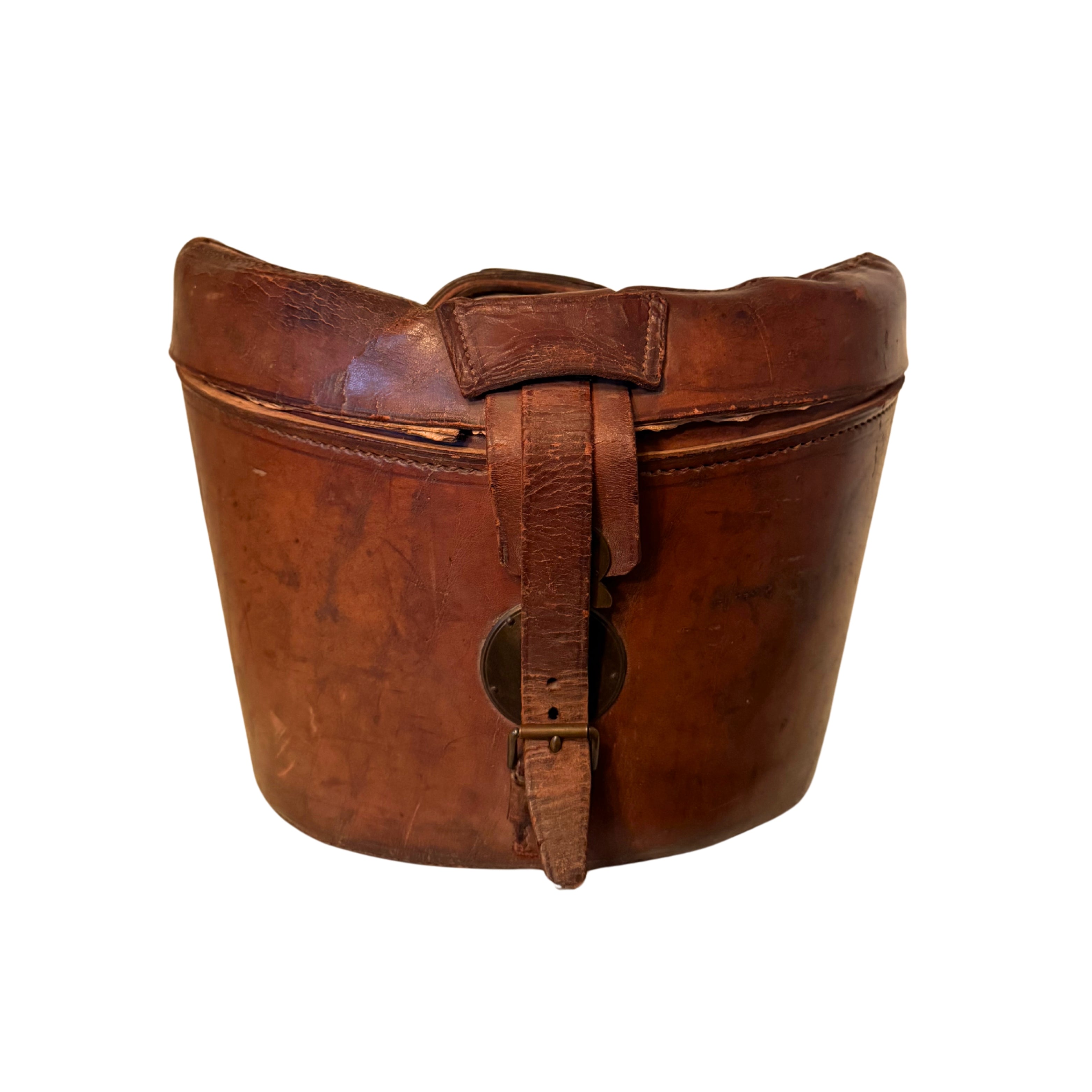 Leather Top Hat Traveling Case