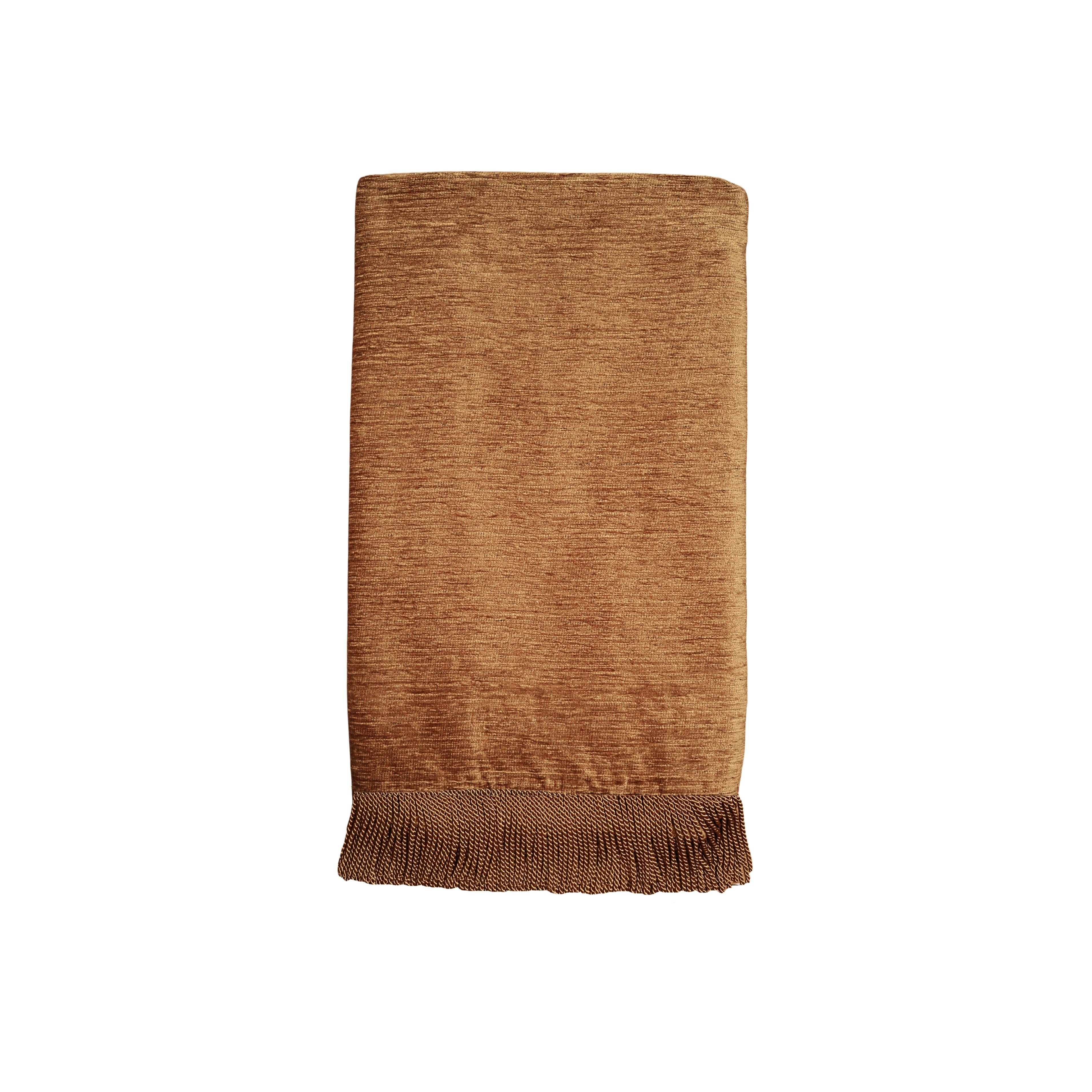 Reversible Damask Table Throw with Bullion Fringe