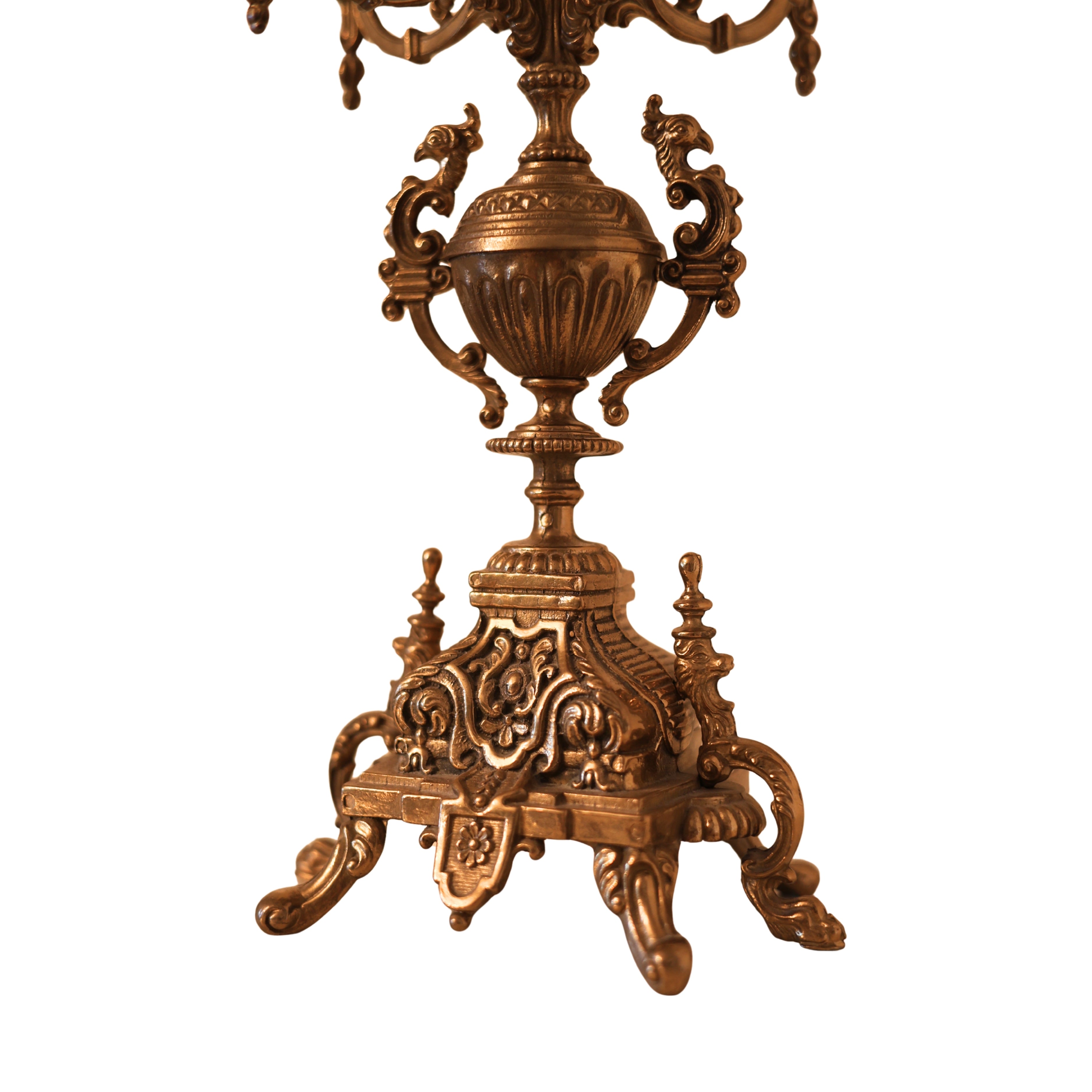 Ornate Brass Candelabras