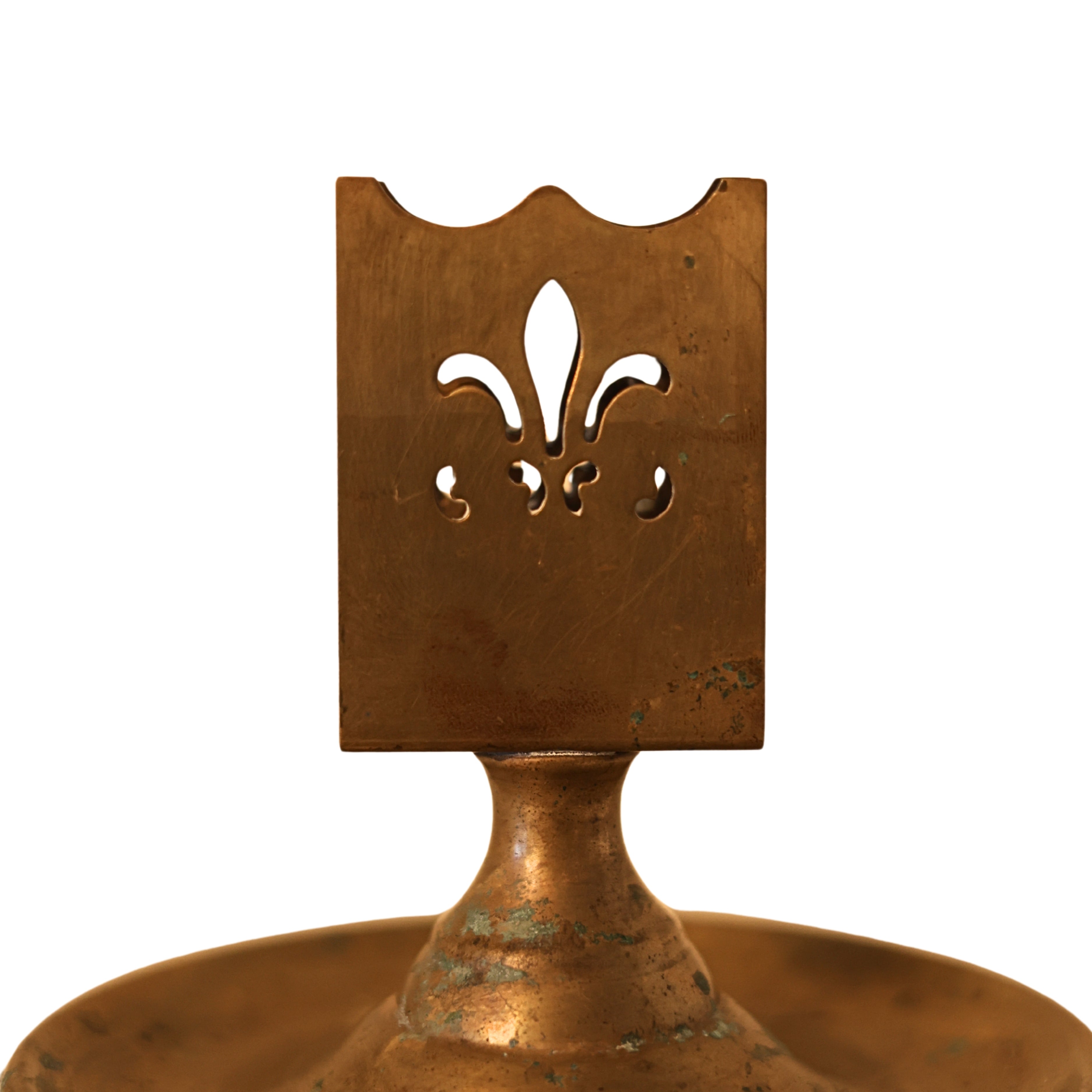 Brass Fleur-de-Lis Match Holder