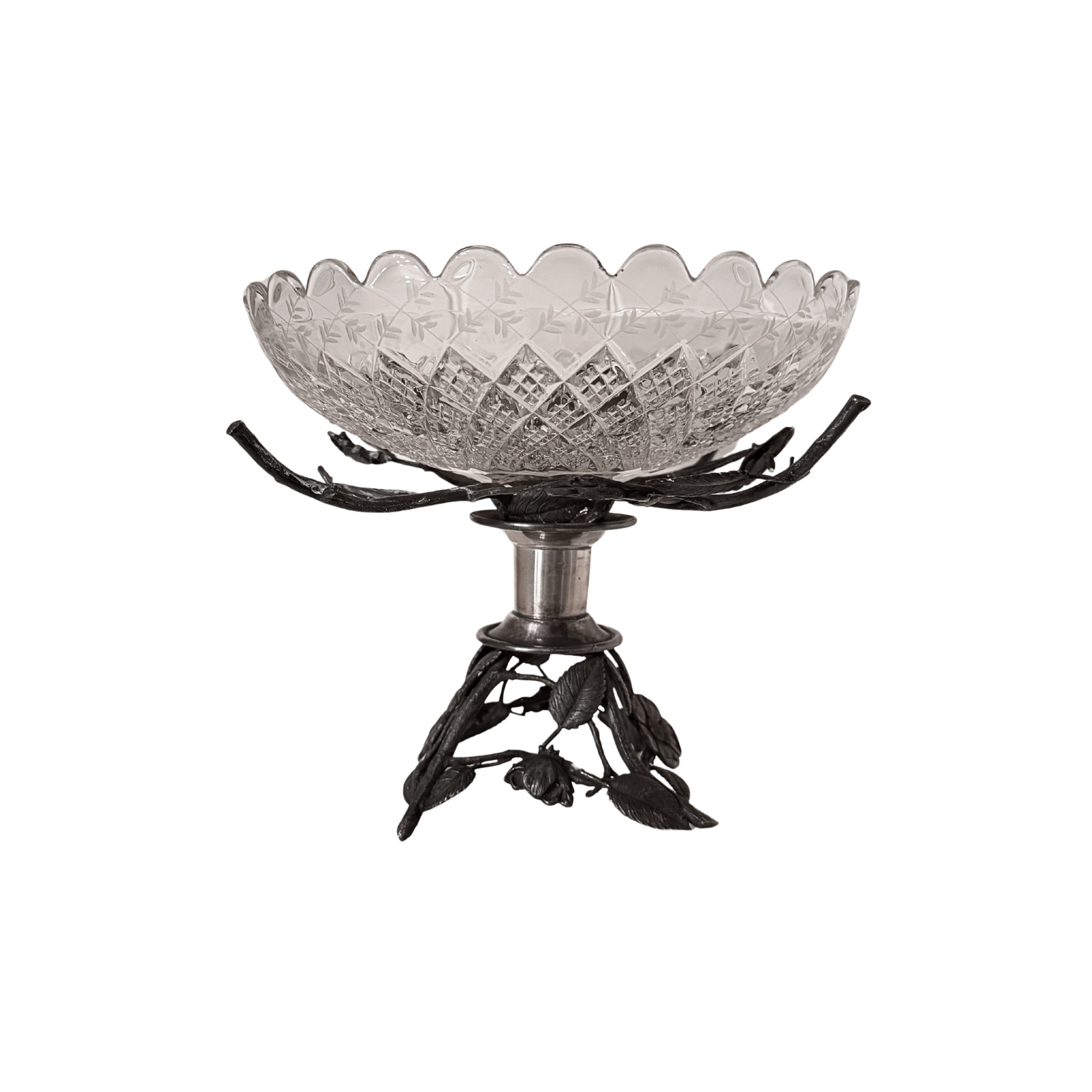 Etched Scallop Compote on Botanical Stand