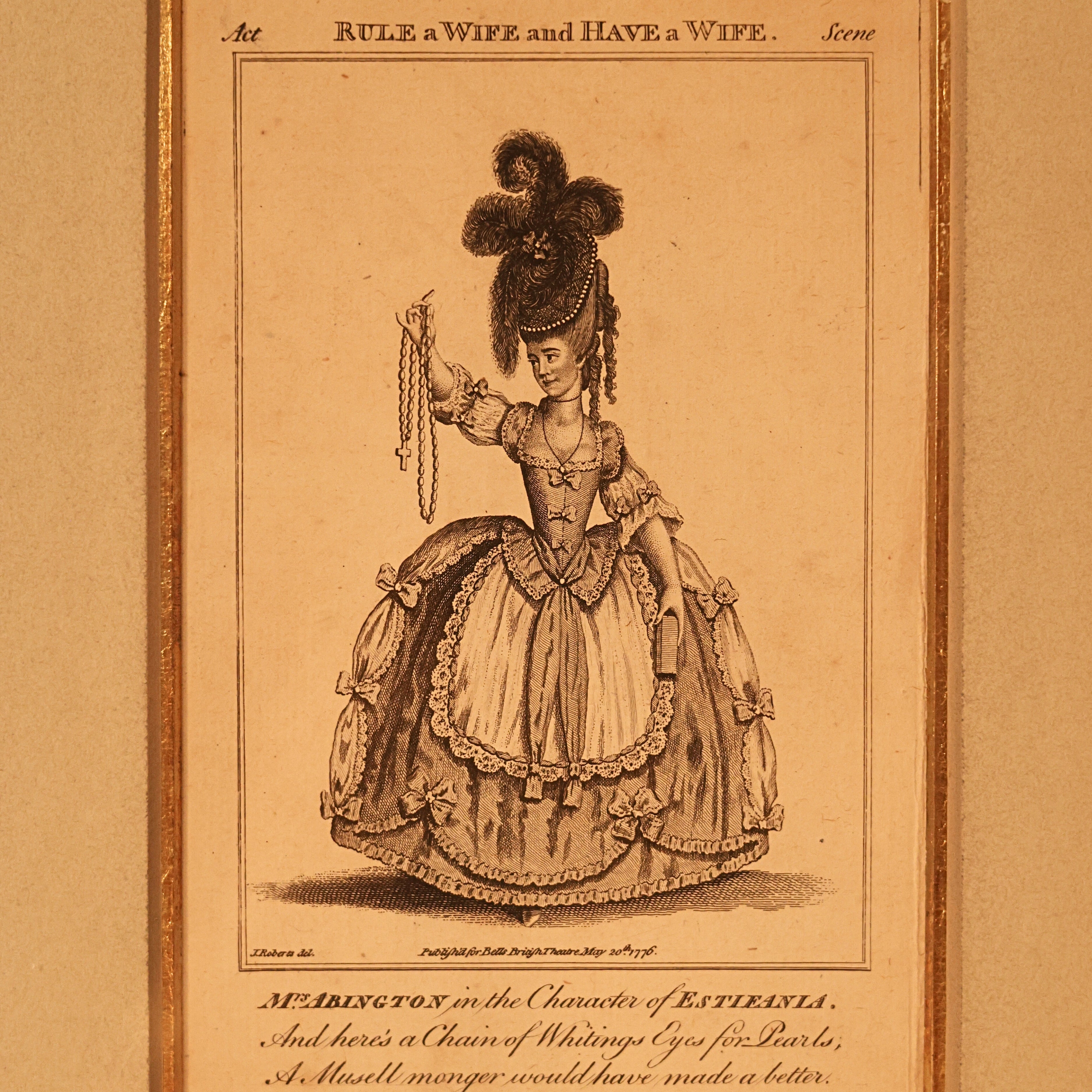 18th c. Bell’s British Theatre Engravings — Artemisia and Estifania