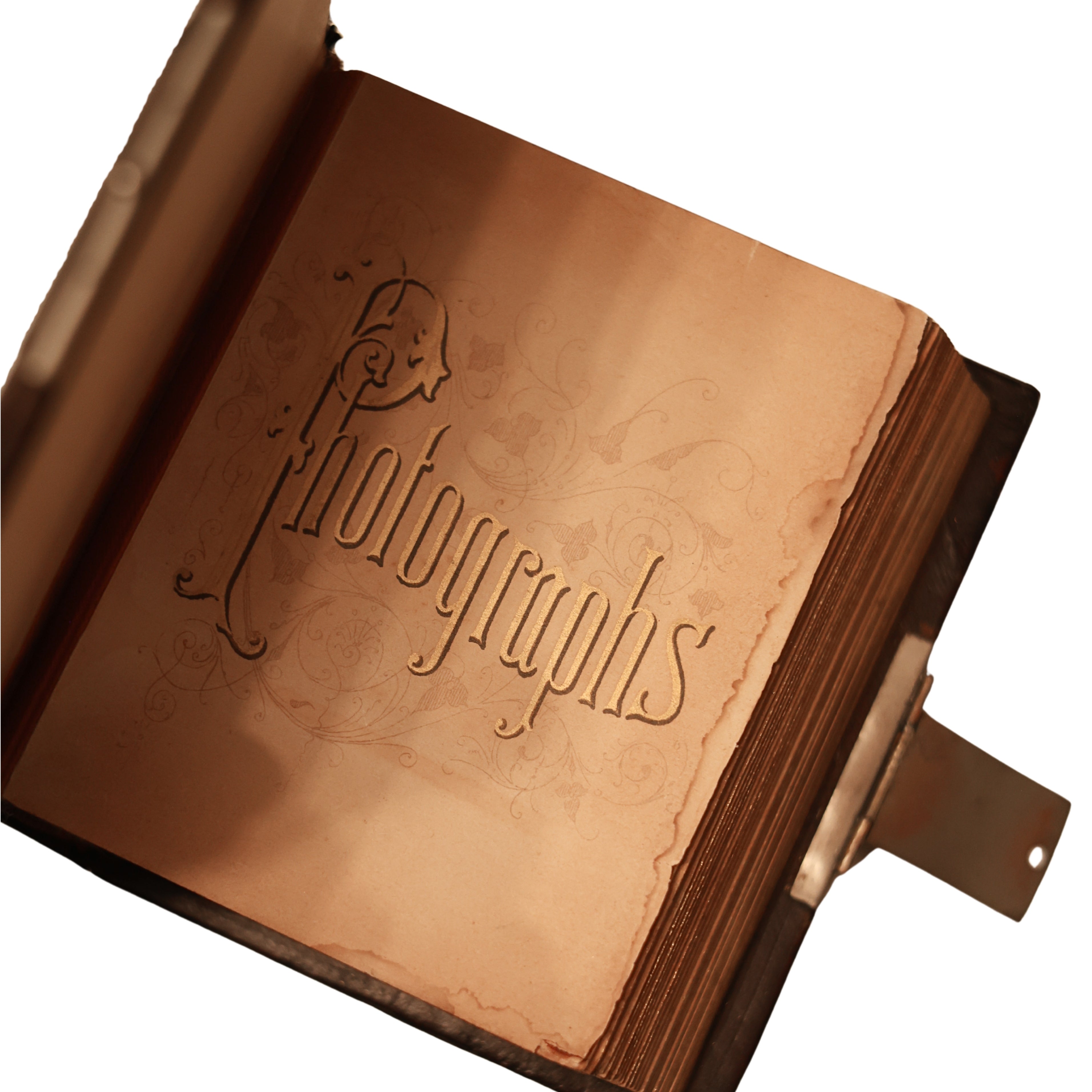 Victorian Leather Photo Album with Gilt Pages