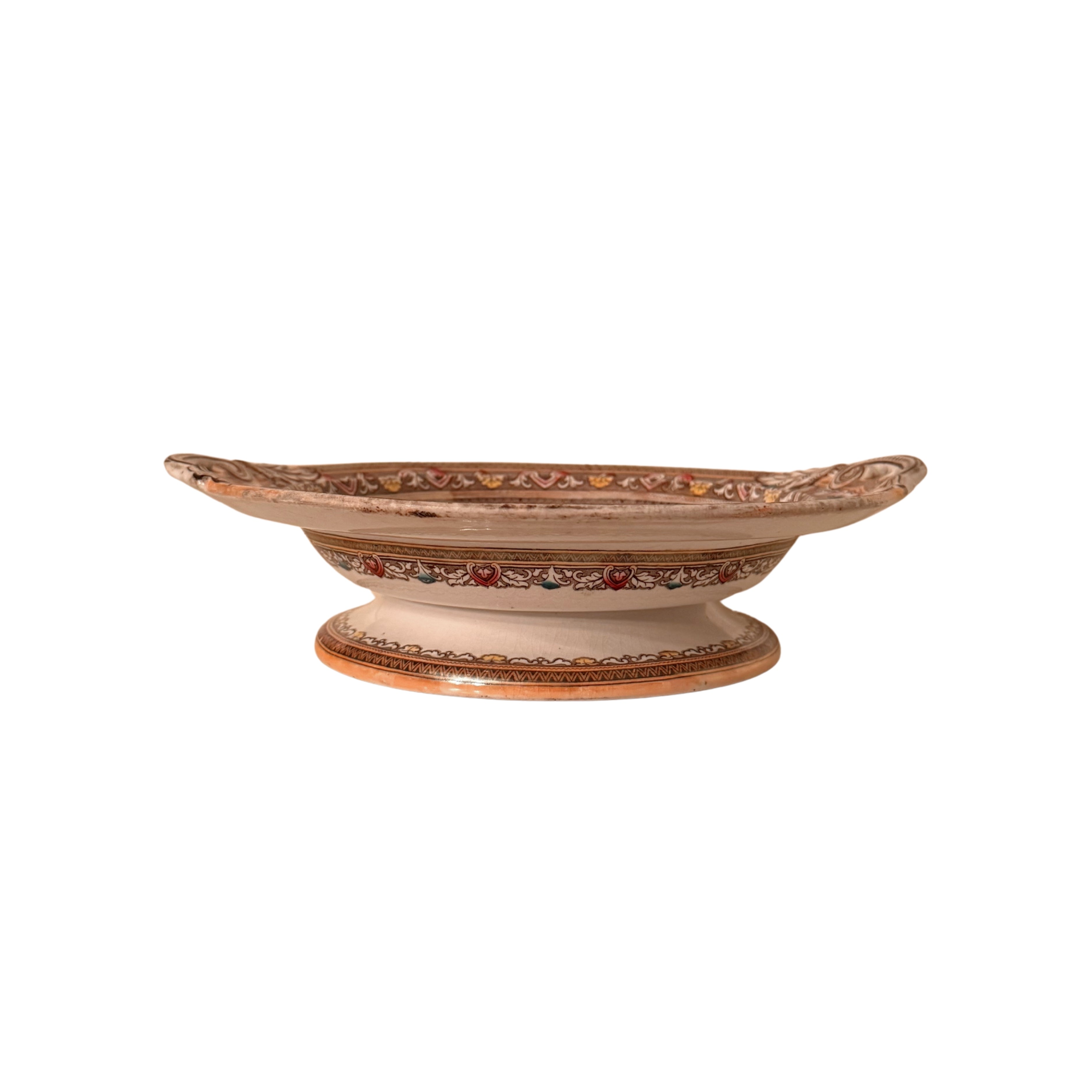 Bates Walker Pedestal Dish — “Mooresque” Pattern