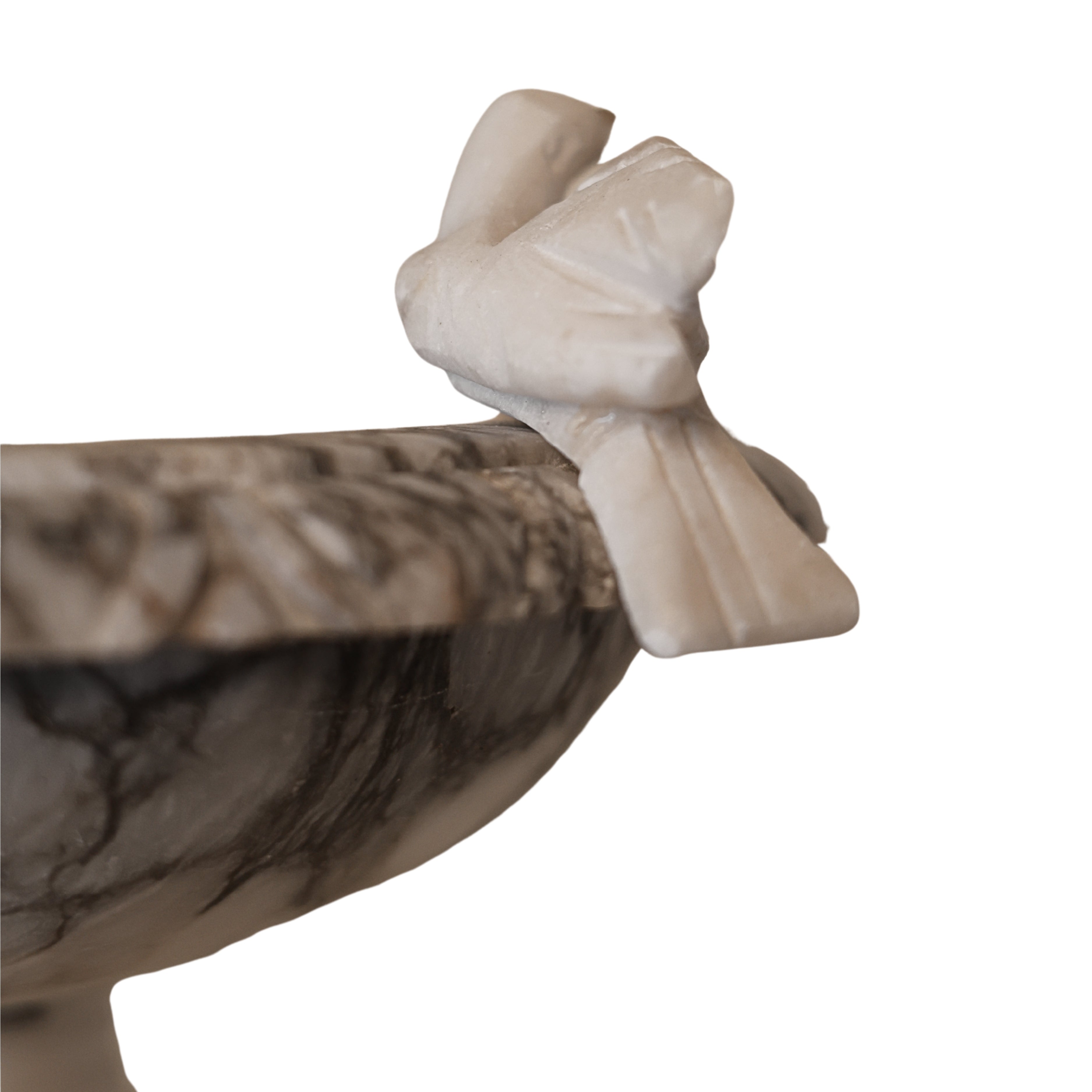Italian Alabaster Bird Bath Sculpture