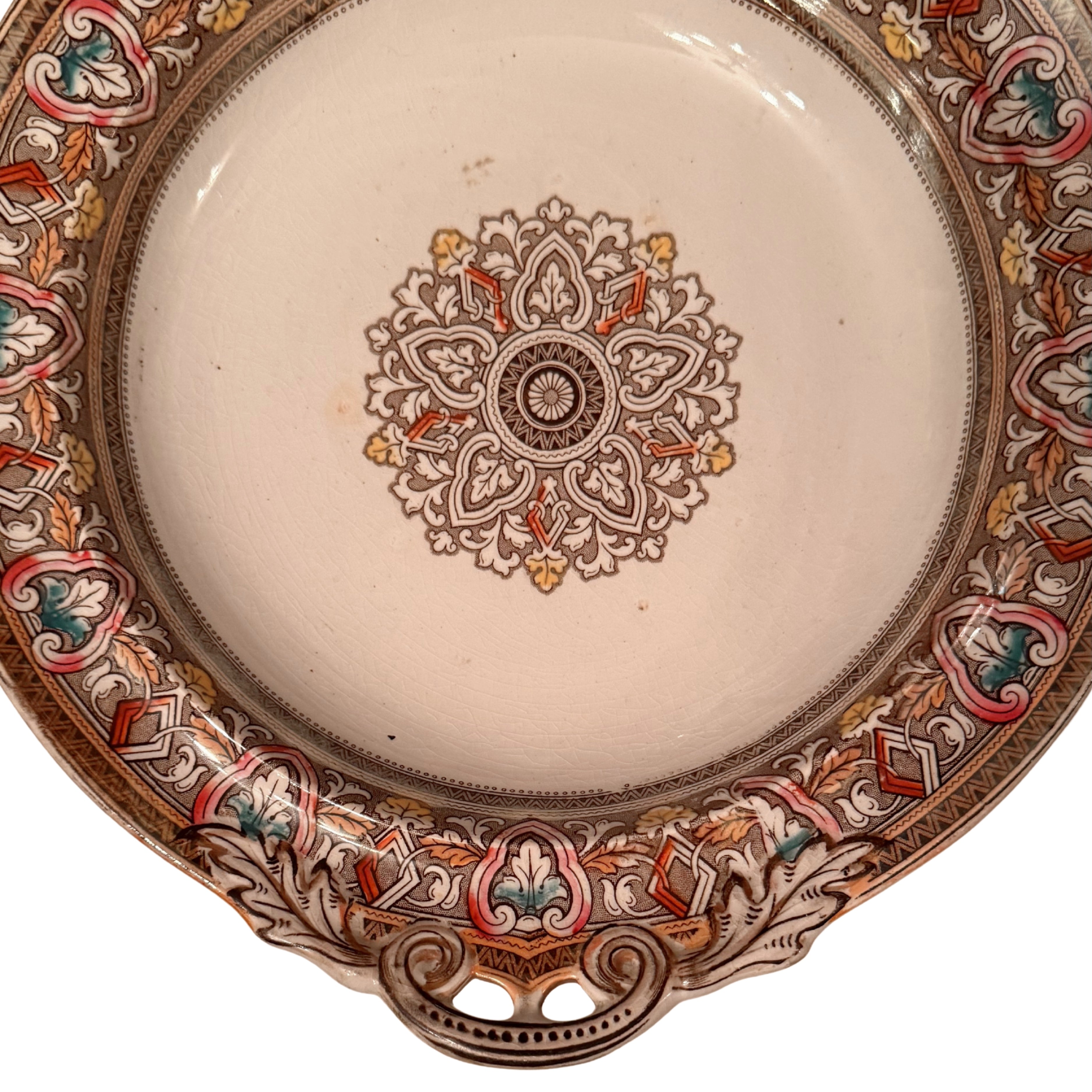 Bates Walker Pedestal Dish — “Mooresque” Pattern