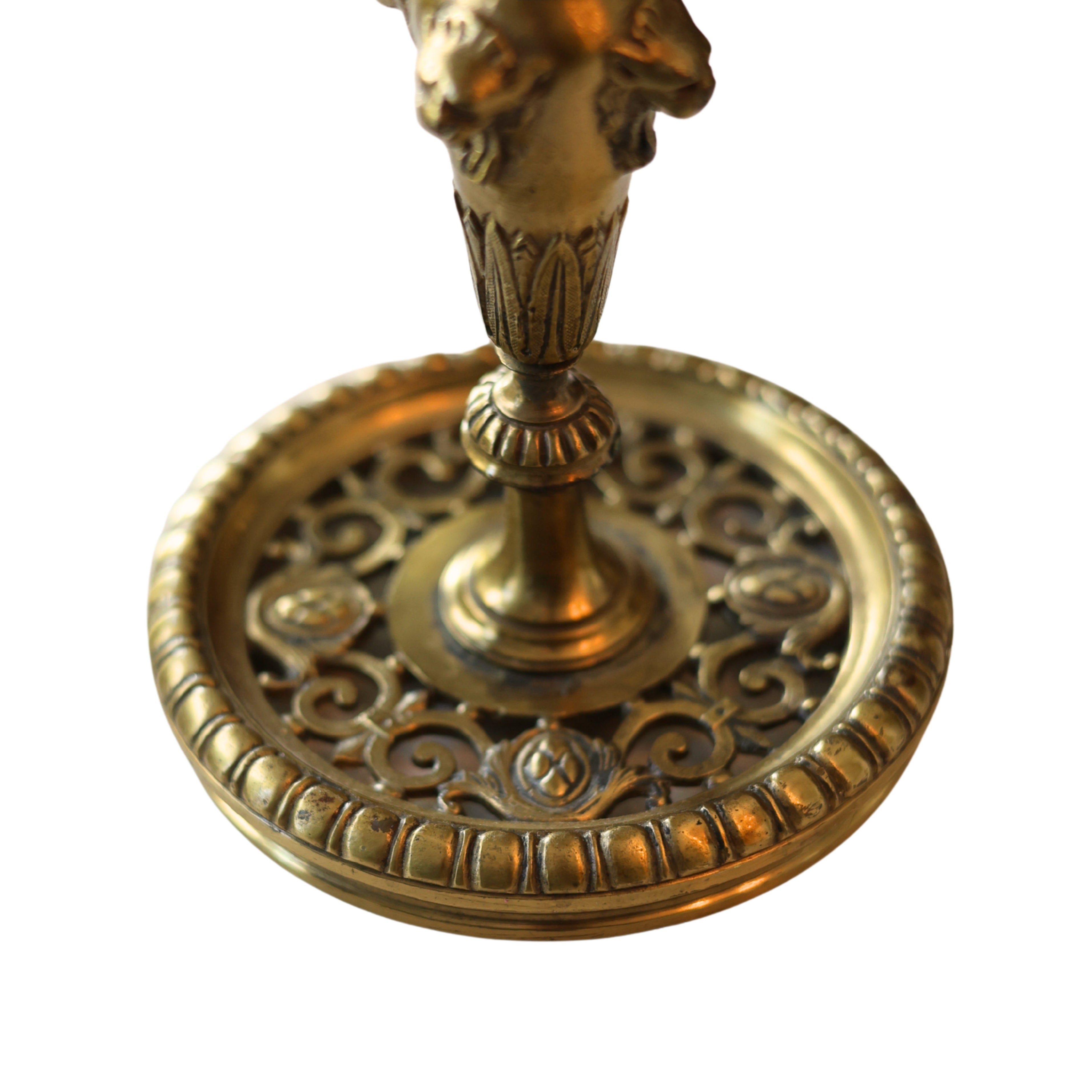 Brass Lion Candlesticks