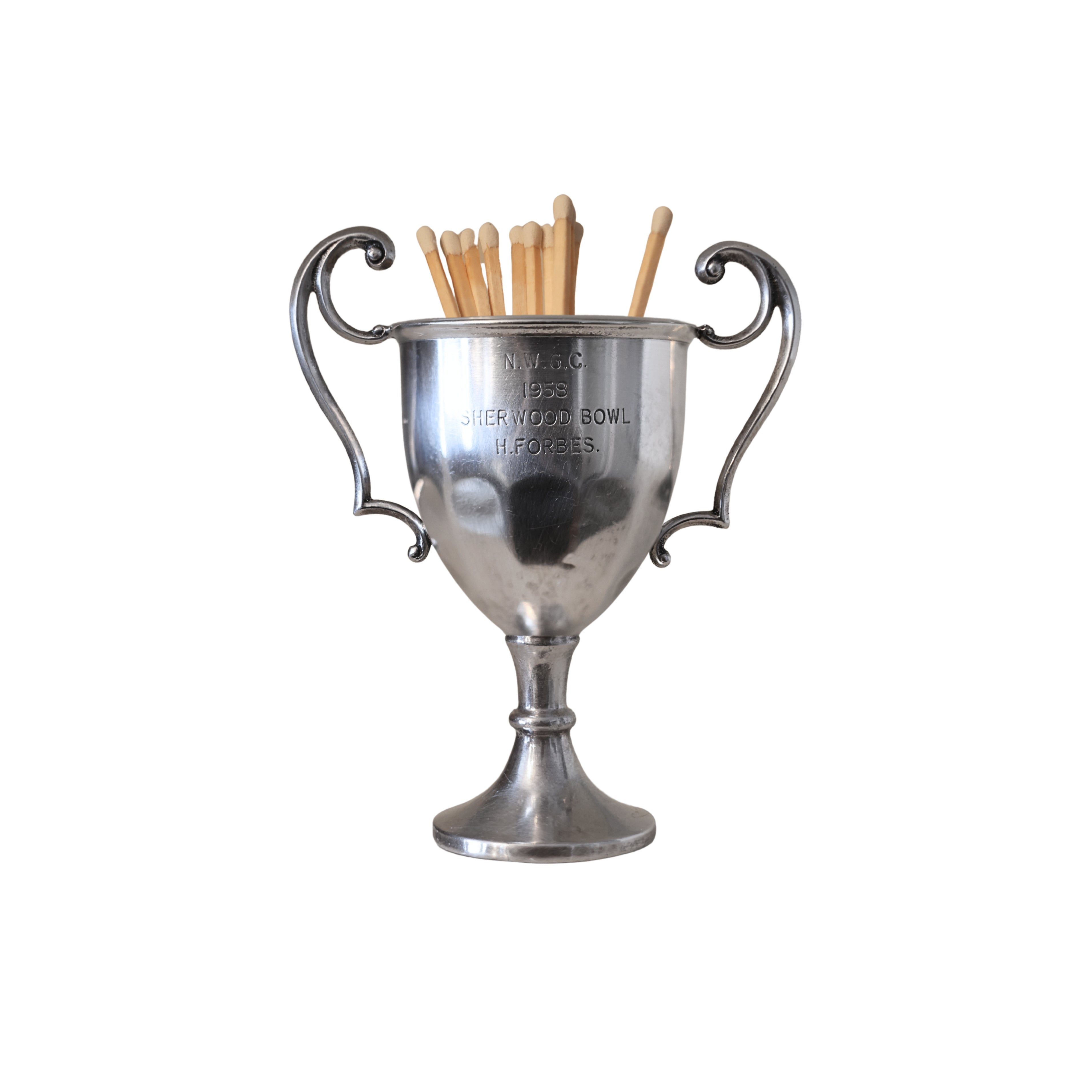 c. 1958 English Silver Plate Golf Trophy Cup — "N.W.G.C., Sherwood Bowl, H. Forbes"