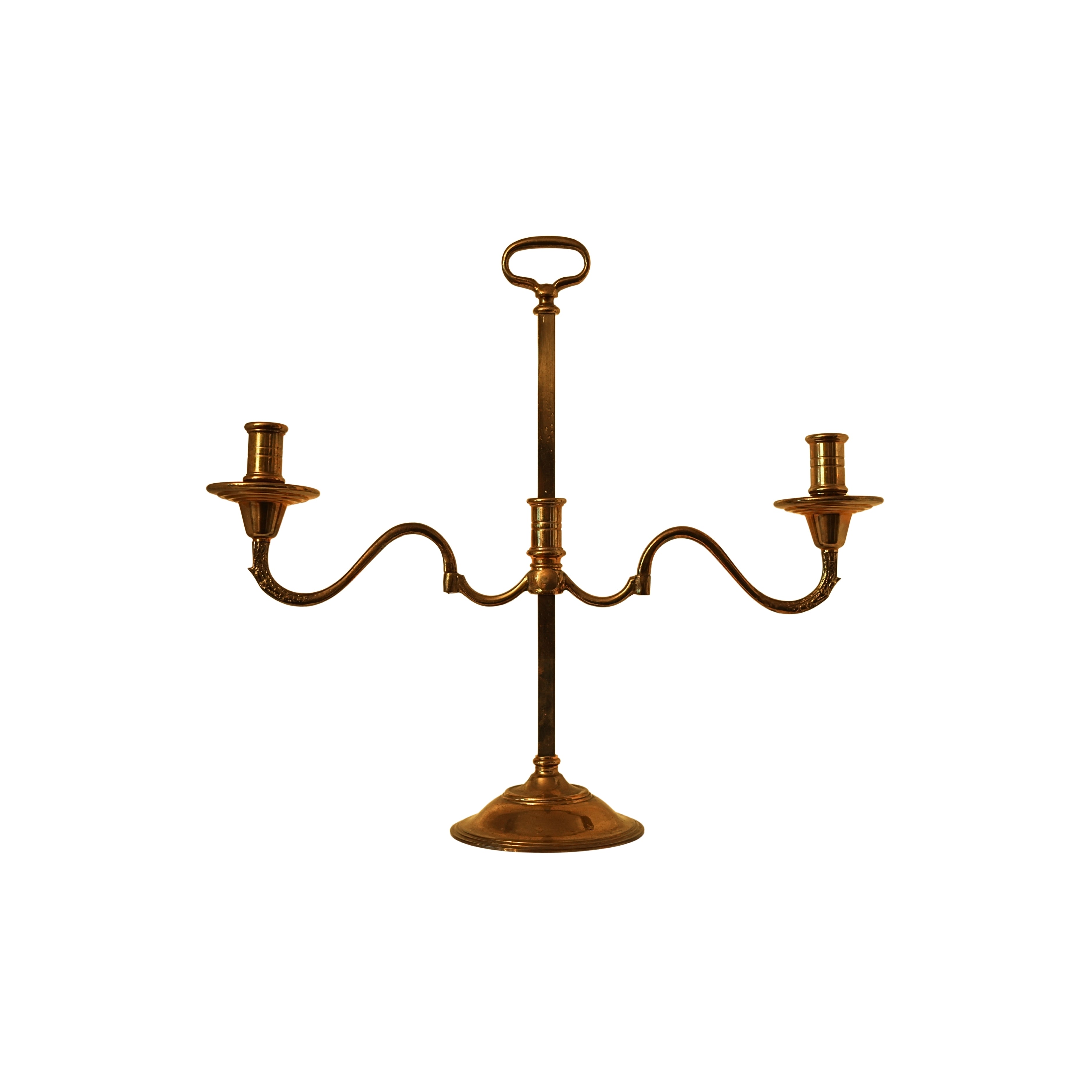 Adjustable Brass Double-Arm Chamberstick (Frederick Cooper)