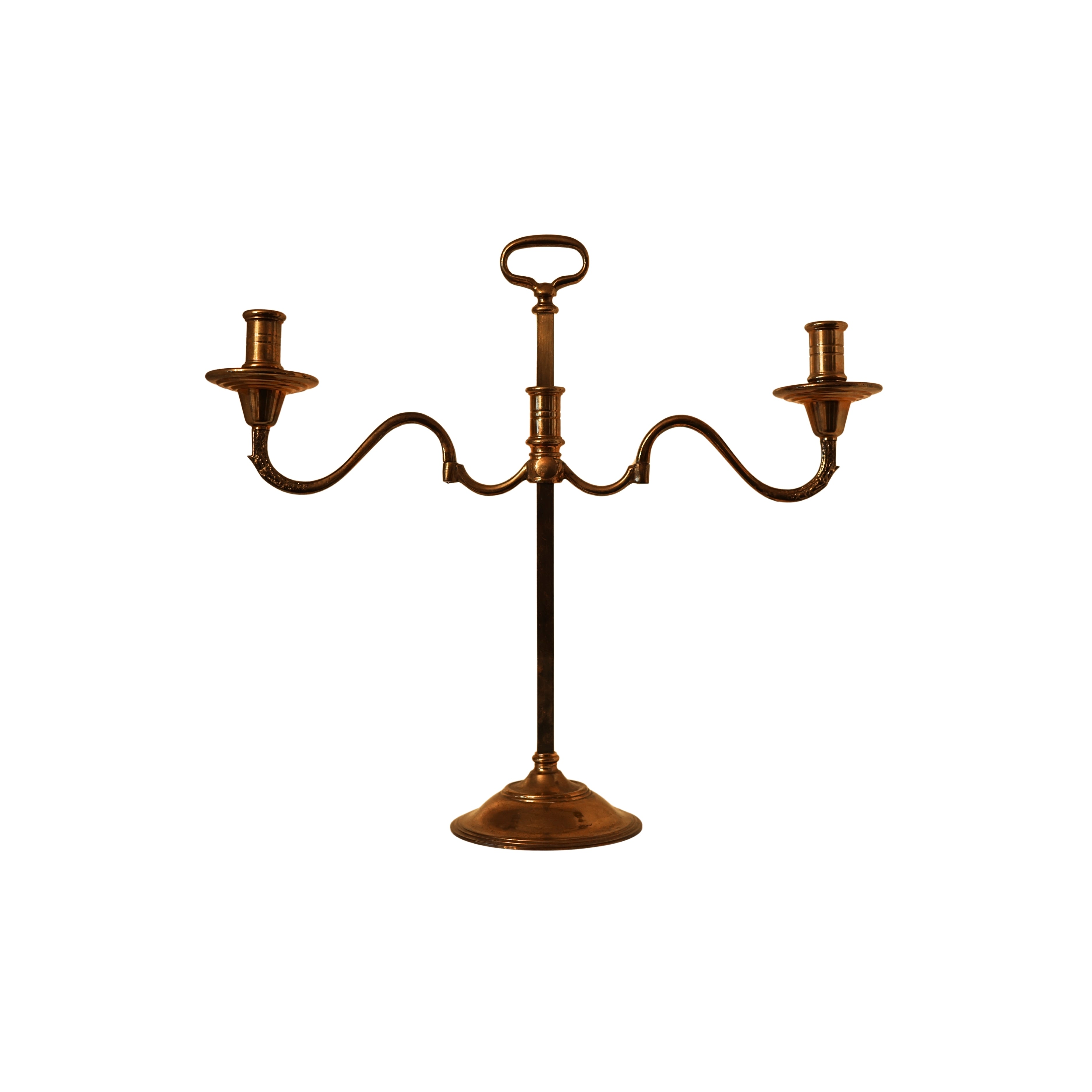 Adjustable Brass Double-Arm Chamberstick (Frederick Cooper)