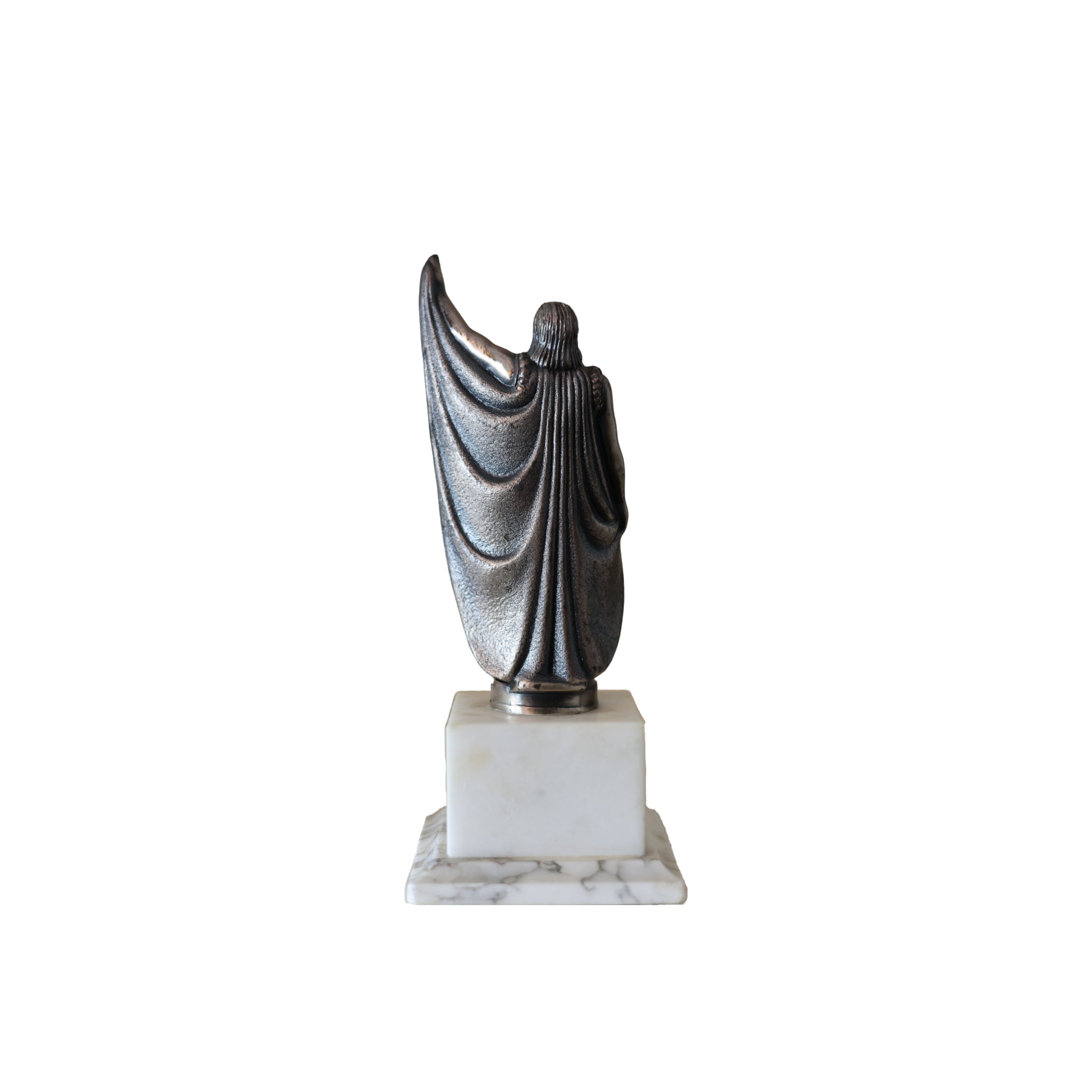 Cloaked Statuette on Marble