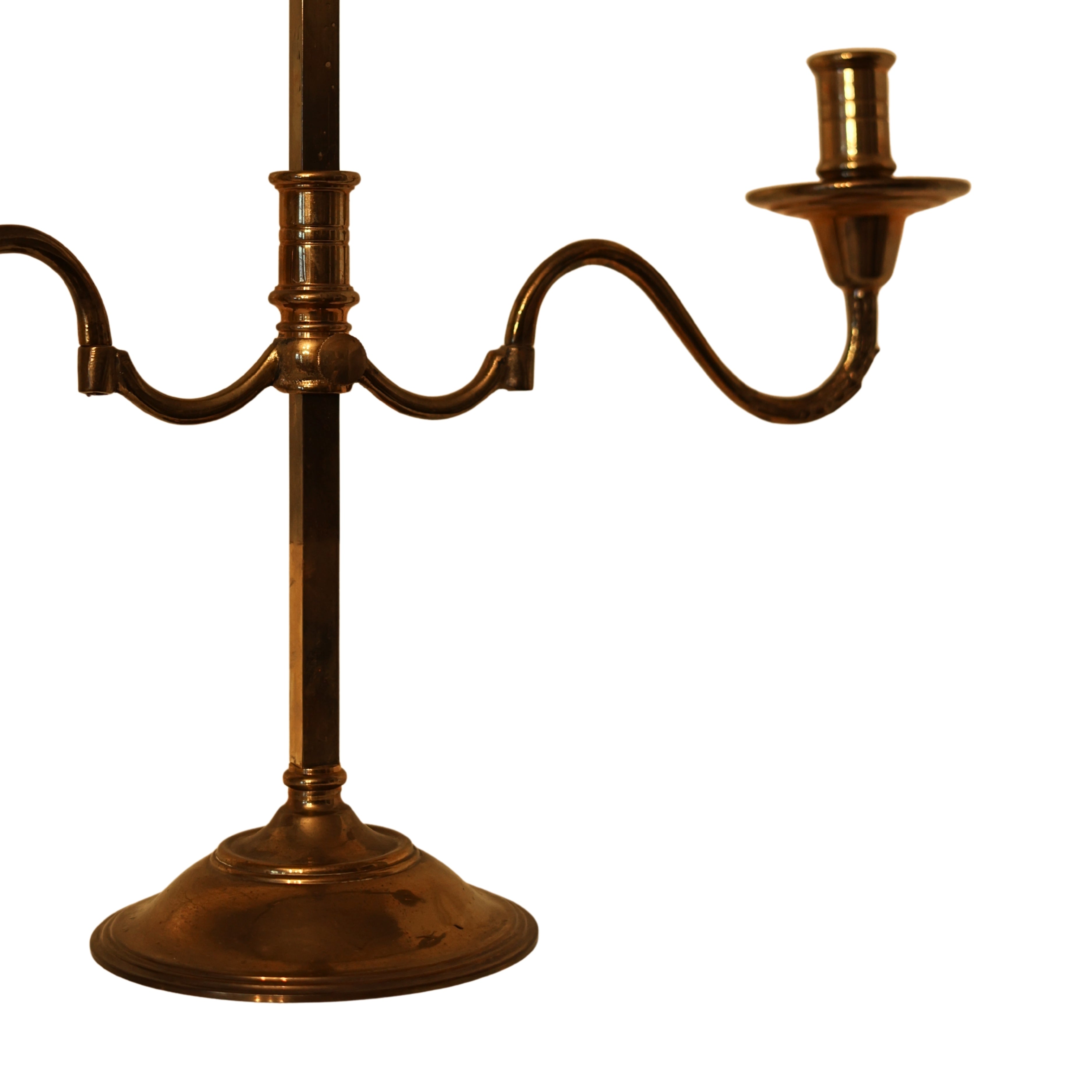 Adjustable Brass Double-Arm Chamberstick (Frederick Cooper)
