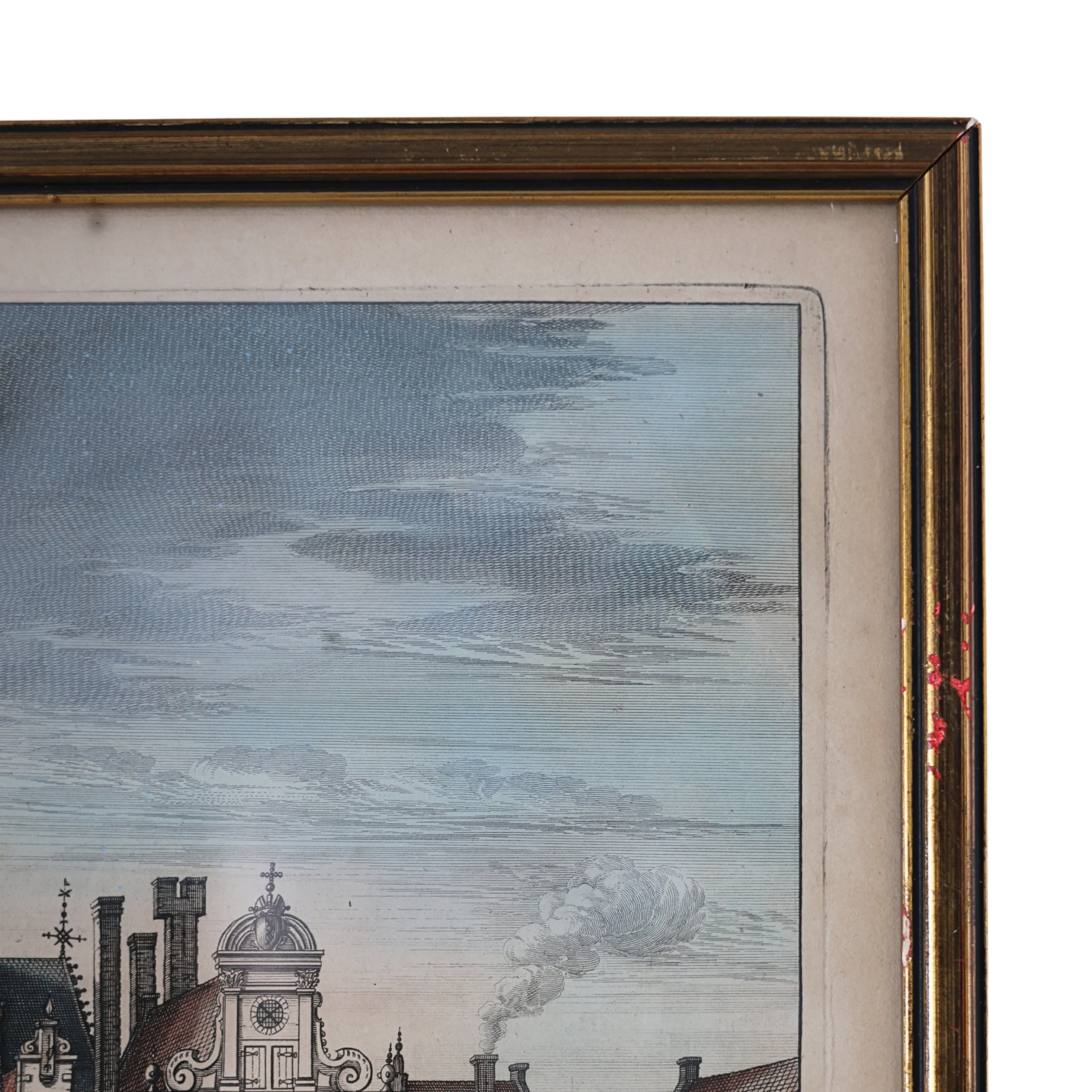 18th c. Caspar Commelin Amsterdam Engraving – "De Heylige Stede / Nieuwezijds Kapel"