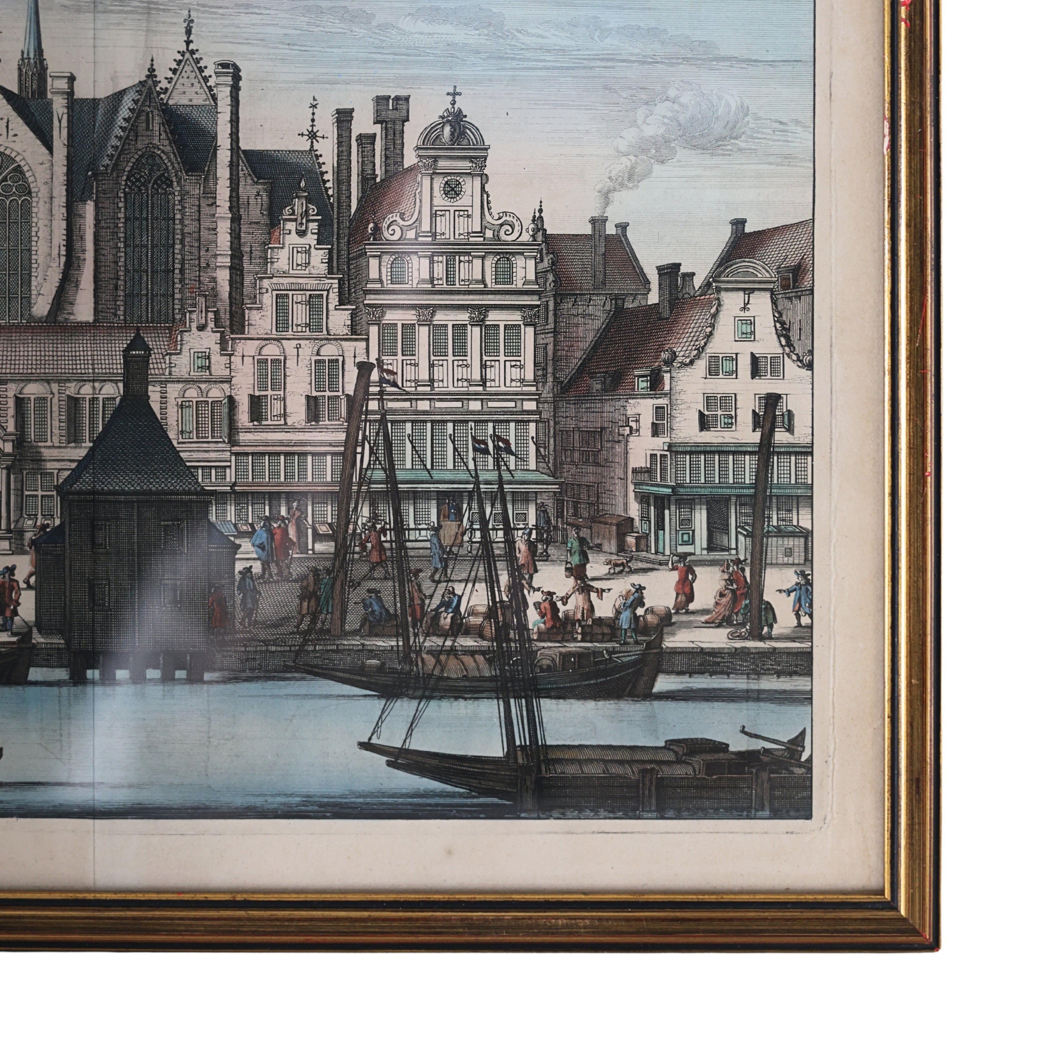 18th c. Caspar Commelin Amsterdam Engraving – "De Heylige Stede / Nieuwezijds Kapel"