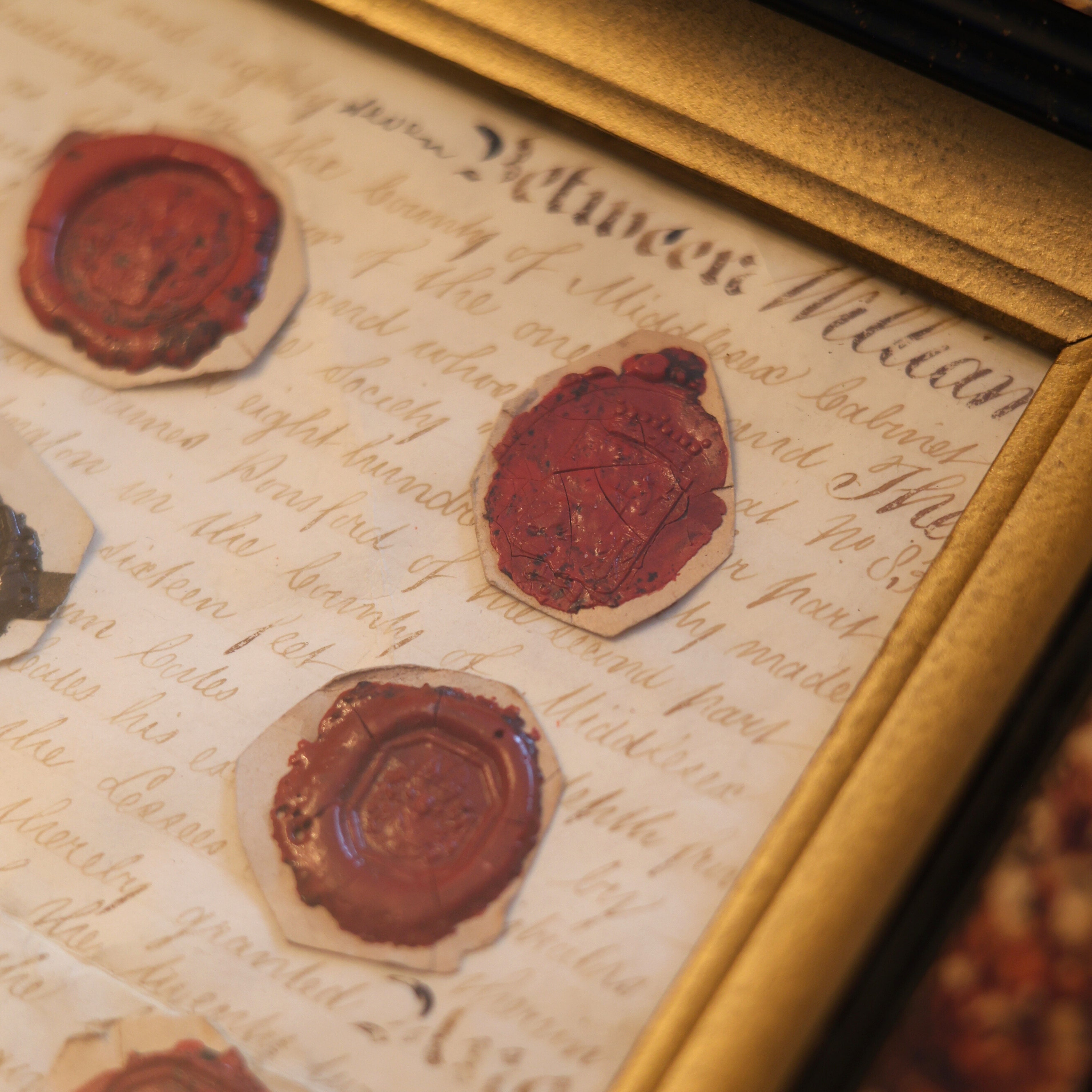 19th c. Heraldic Wax Seal Collection