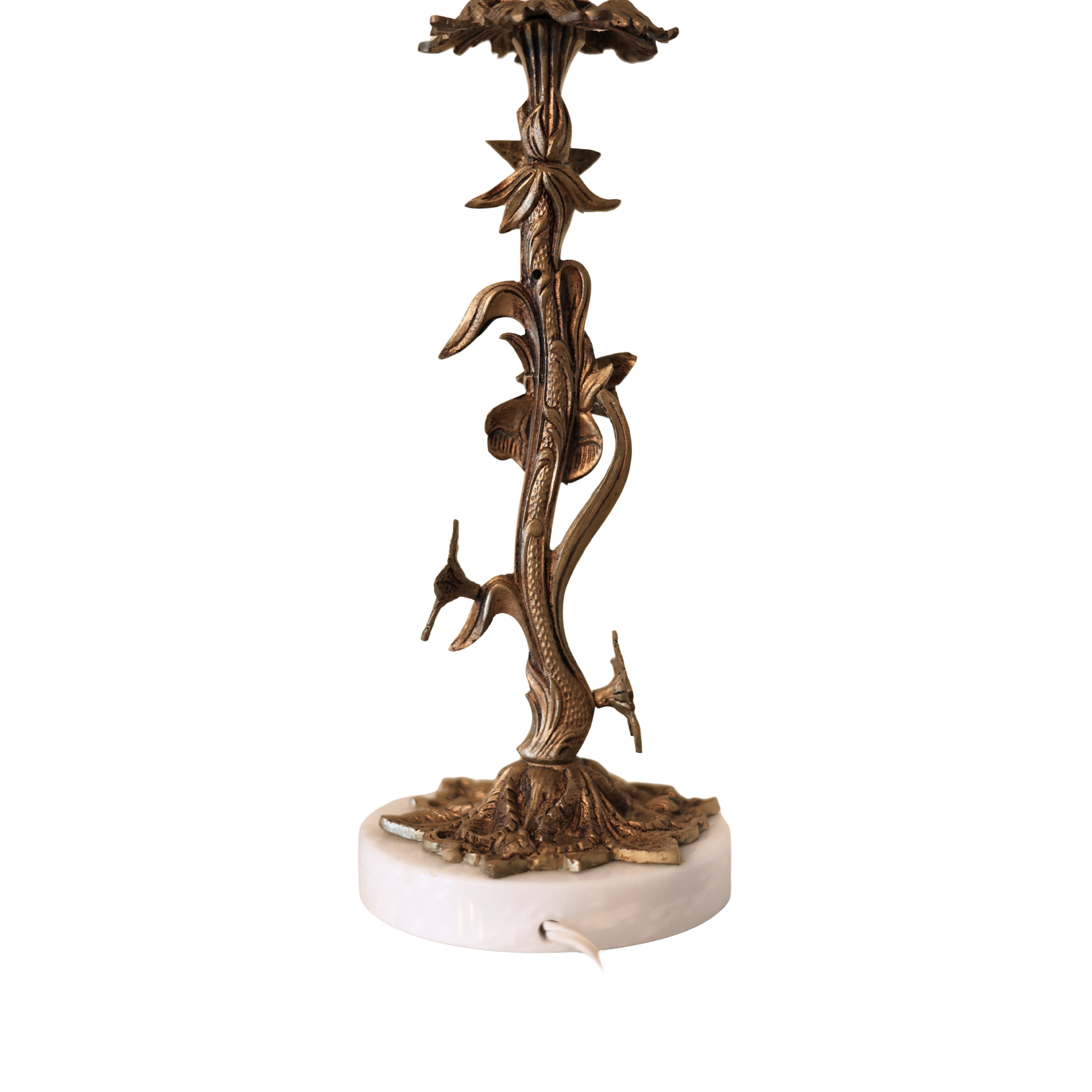 Floral Table Lamp on Marble Base