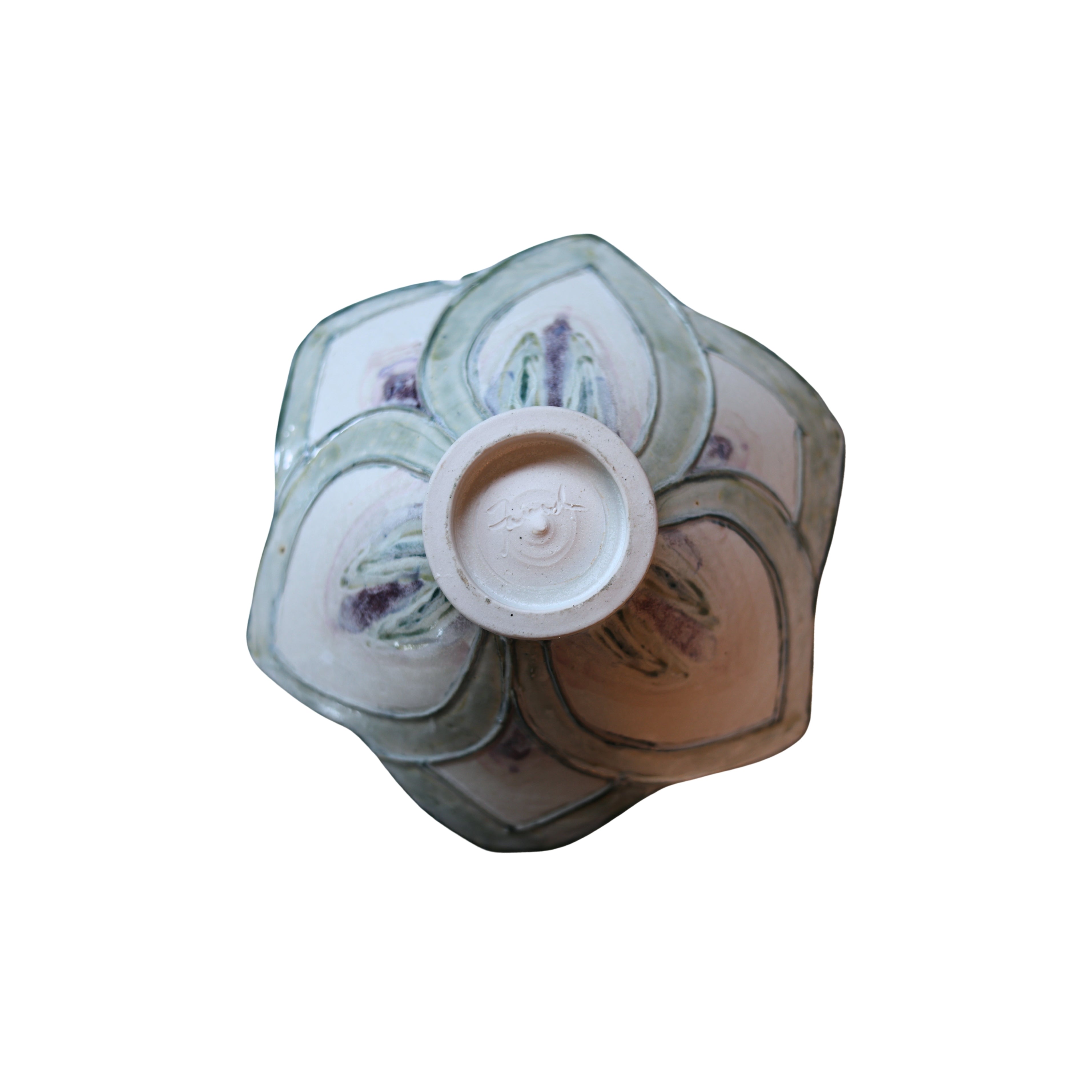 Handmade Floral Pottery Bowl