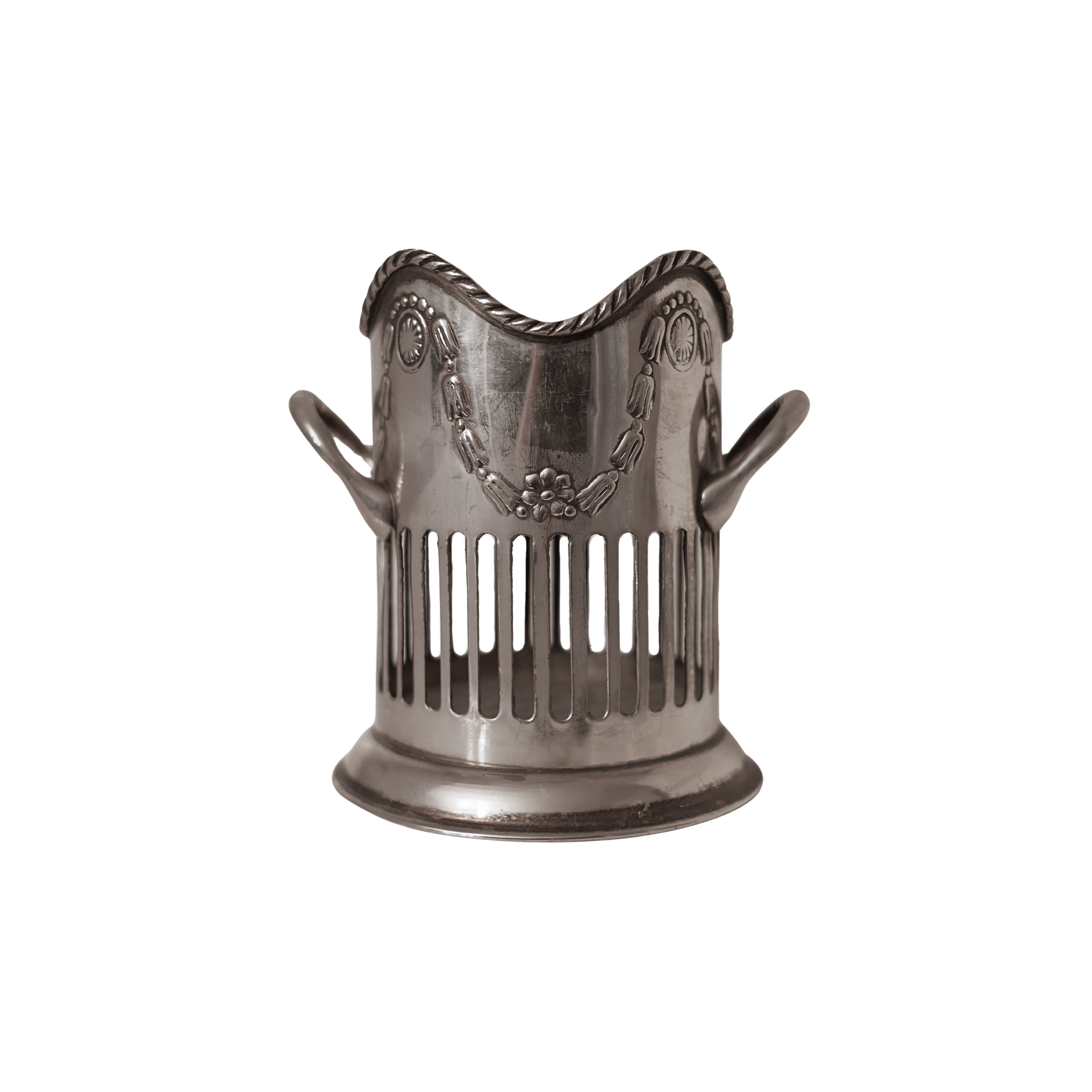 Silver Plate Wine Bottle Caddy