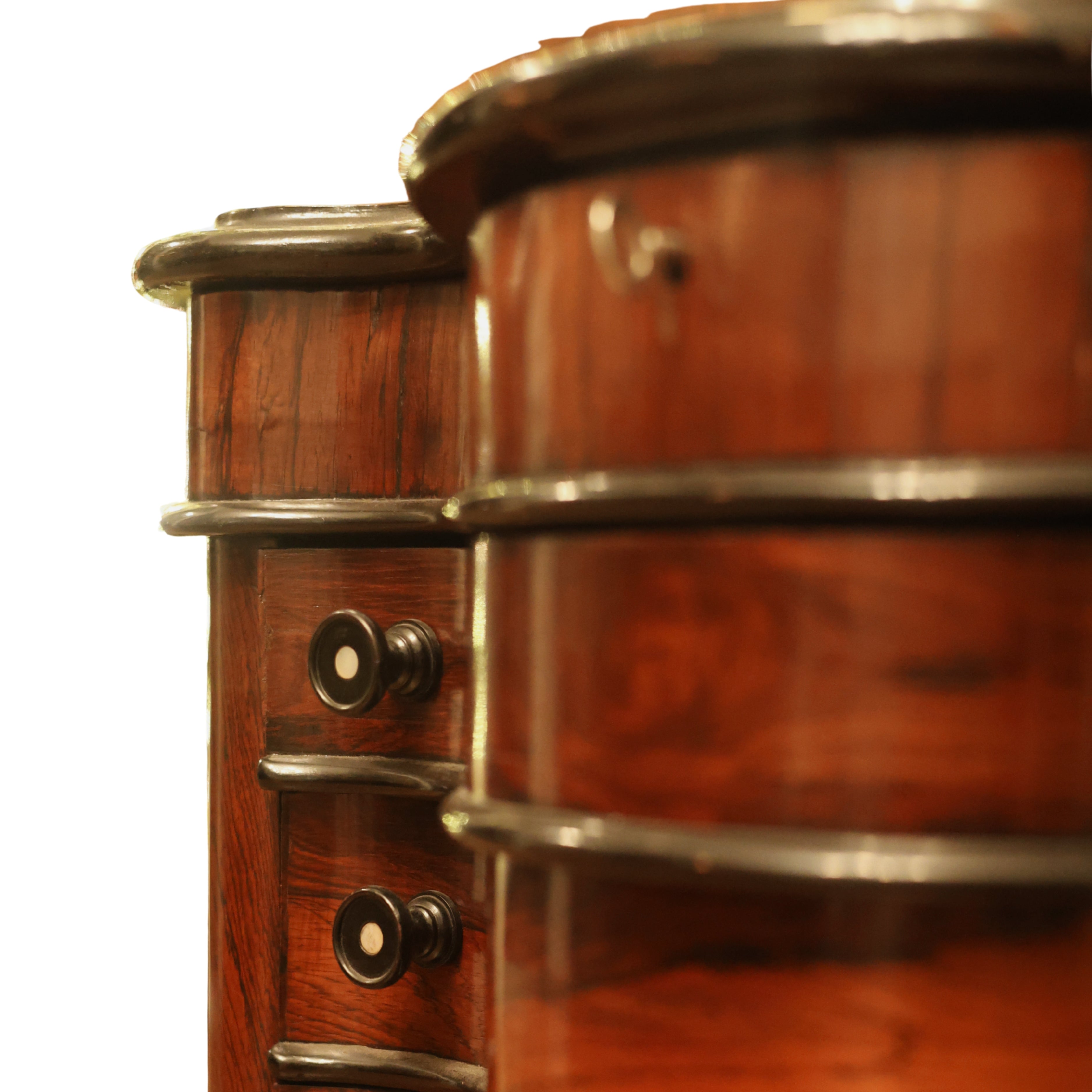 19th c. Rosewood & Ebonized Sewing Chest