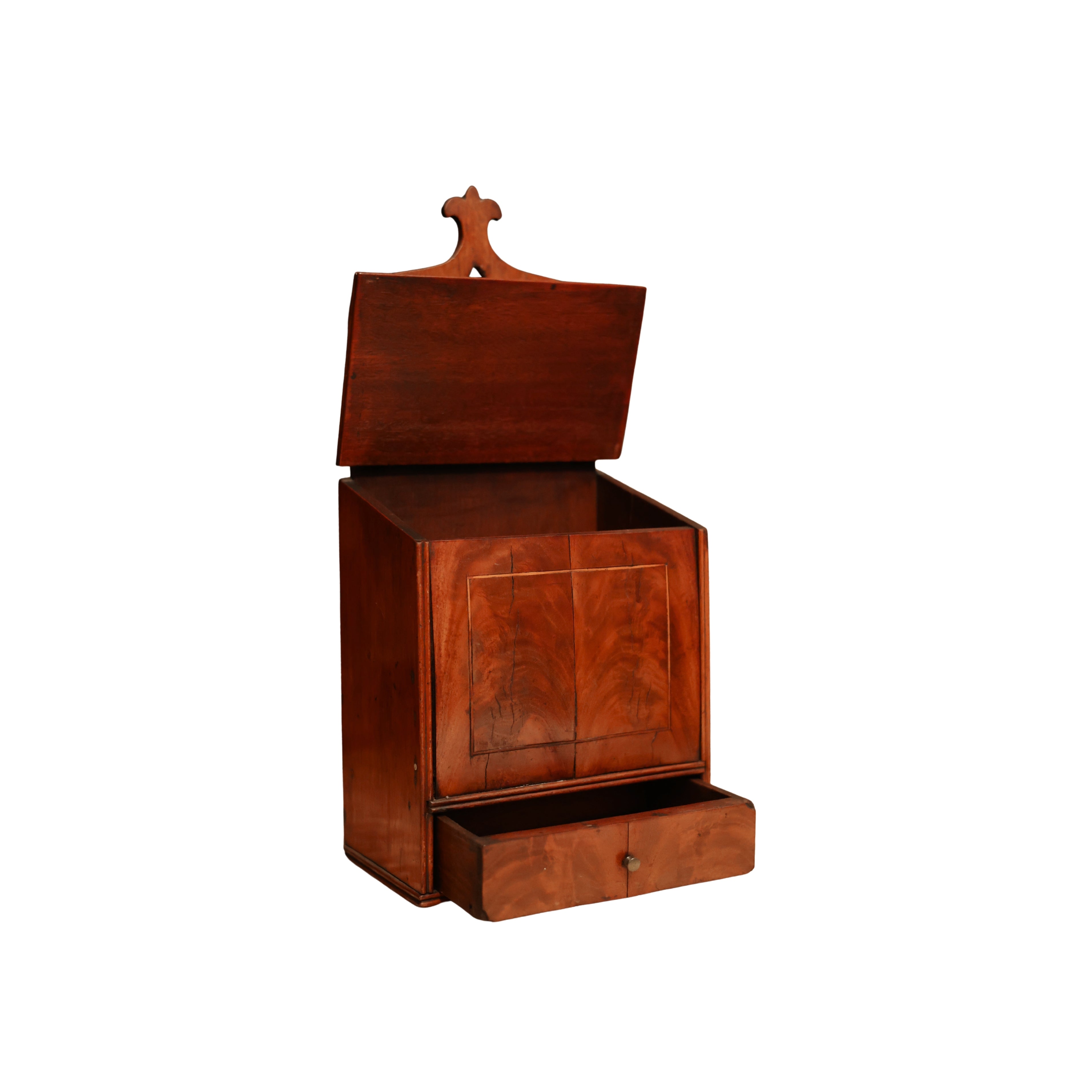 19th c. English Mahogany Salt Box