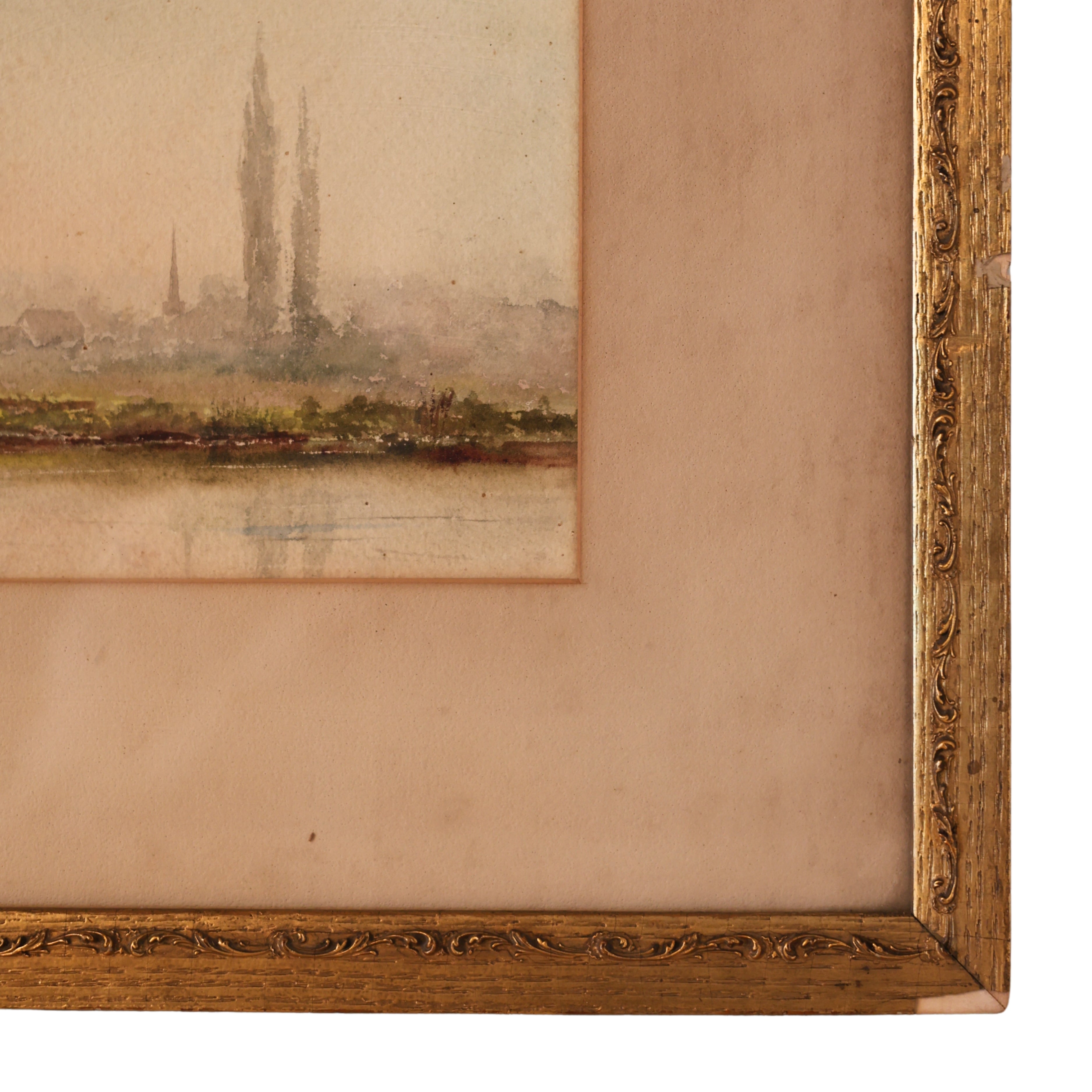 Autumnal Landscape Watercolor Painting