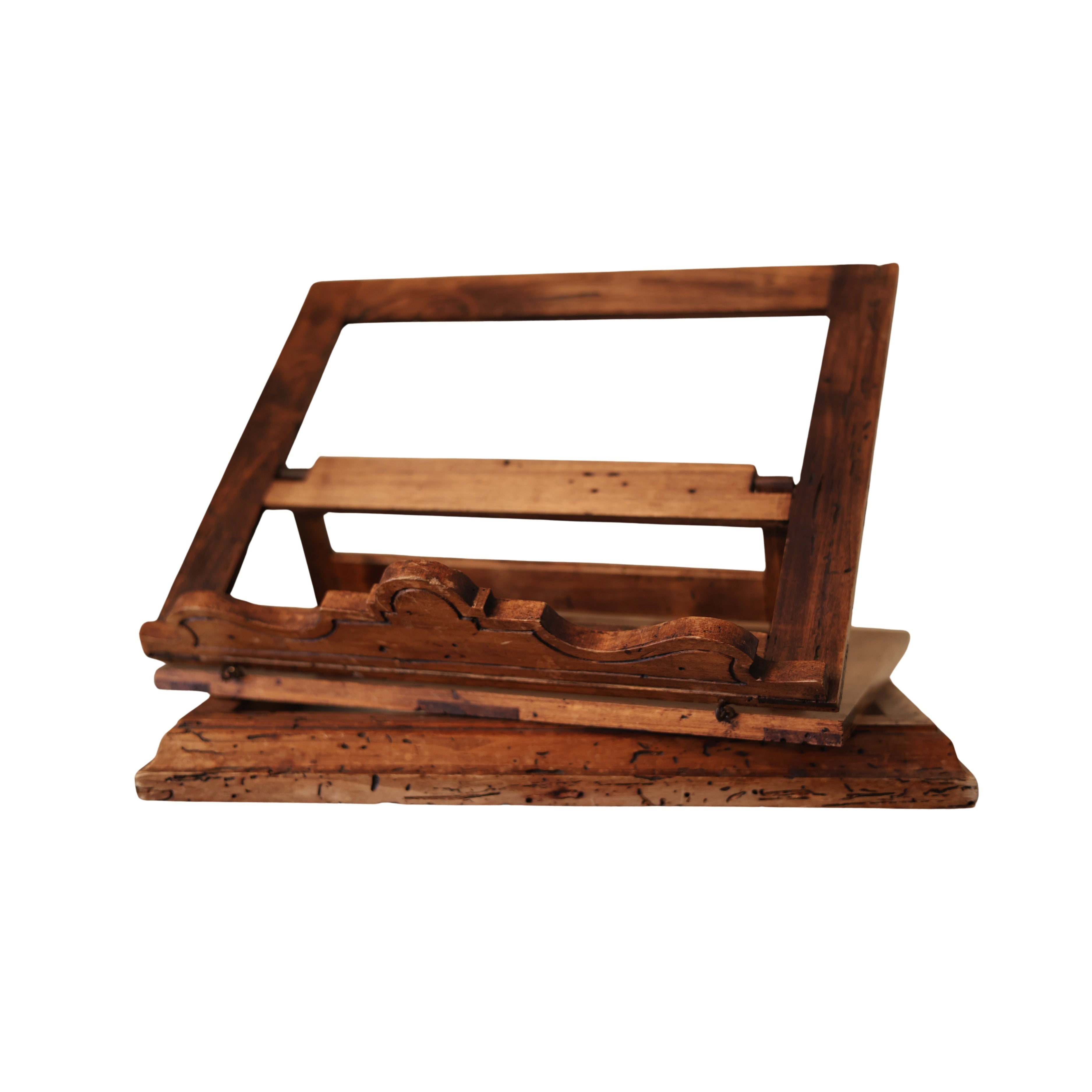 Italian Olive Wood Rotating Book Stand
