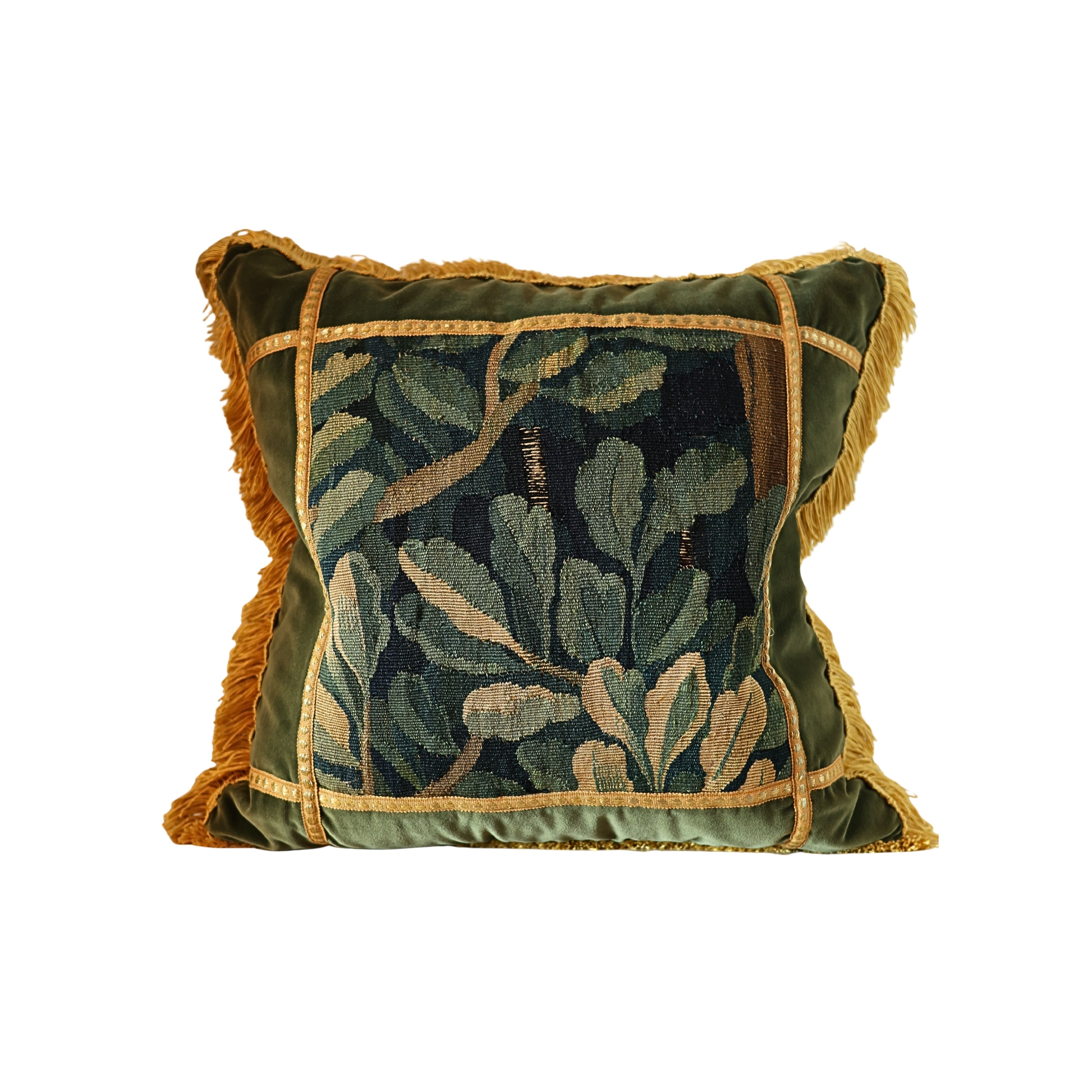 Velvet Tapestry Appliqué Cushion