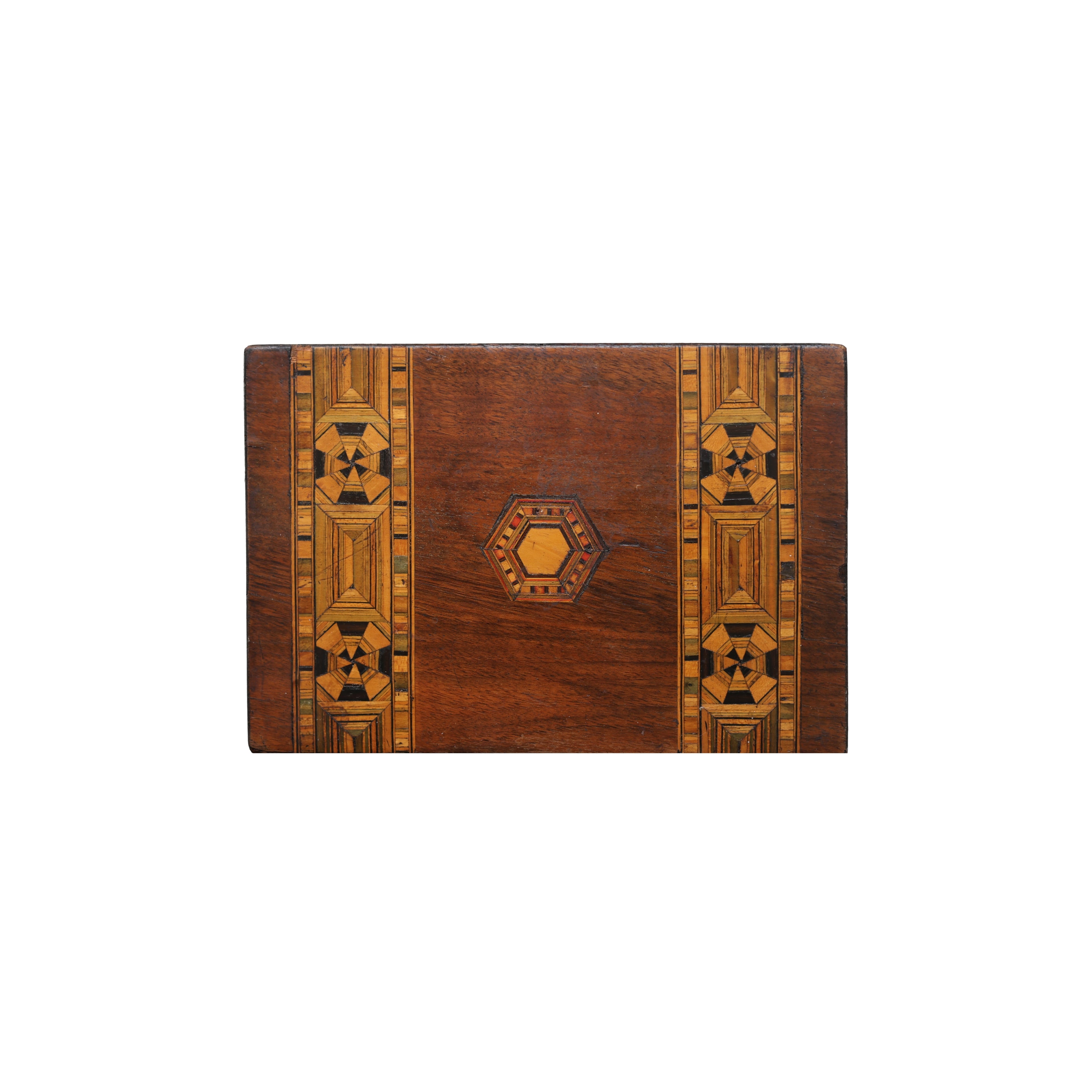 19th-Century English Tunbridge Ware Inlaid Box