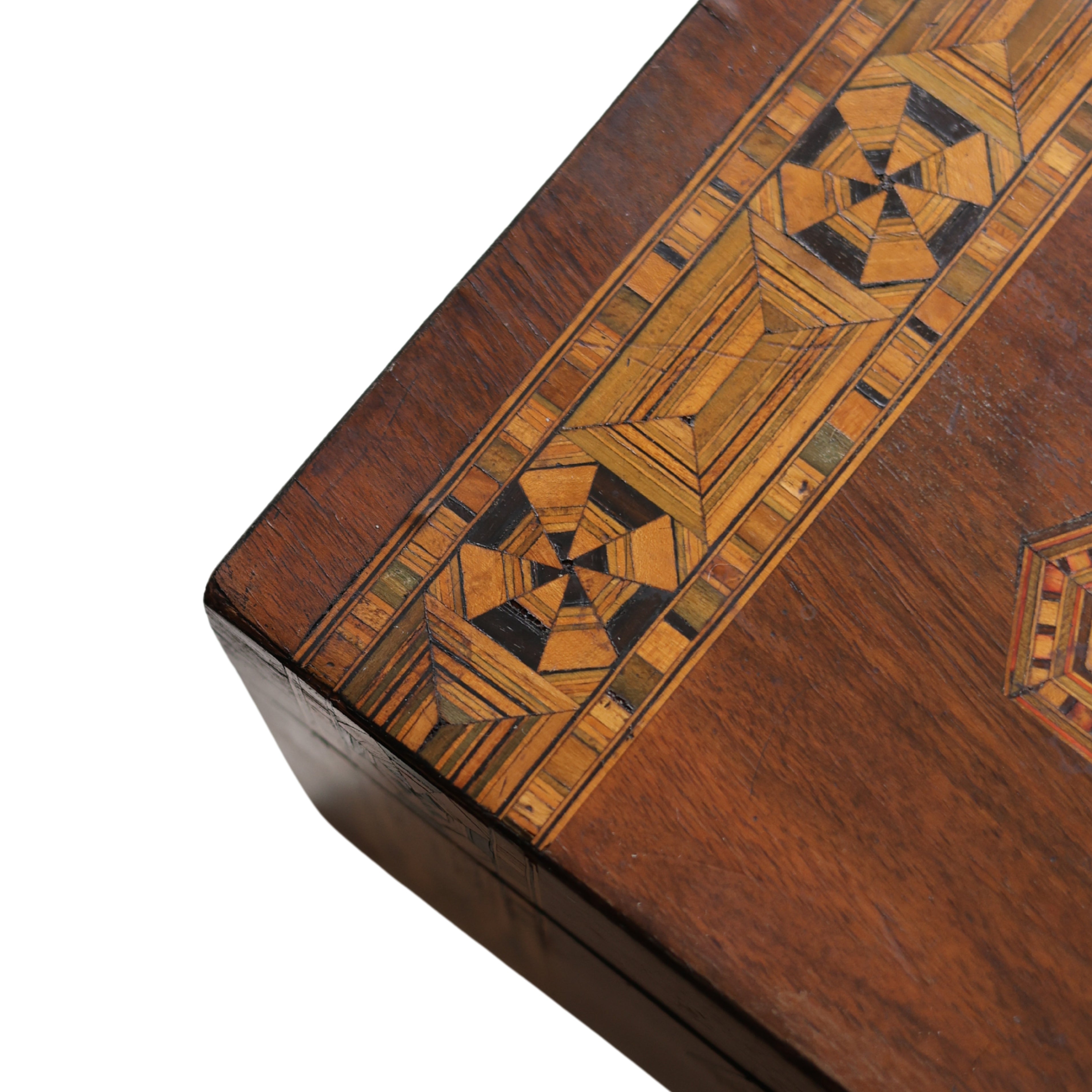 19th-Century English Tunbridge Ware Inlaid Box