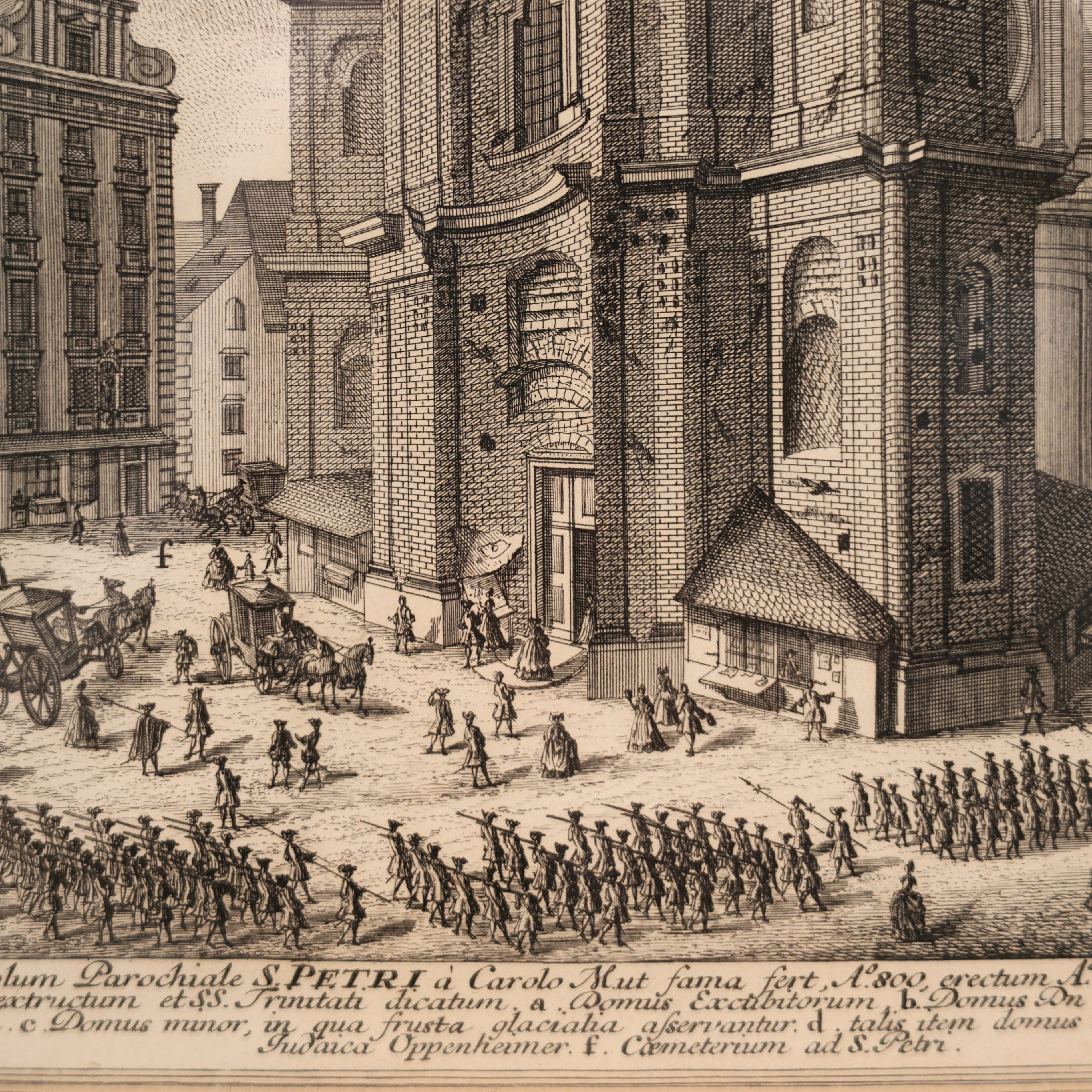 18th c. Engraving St. Peter’s Church, Vienna