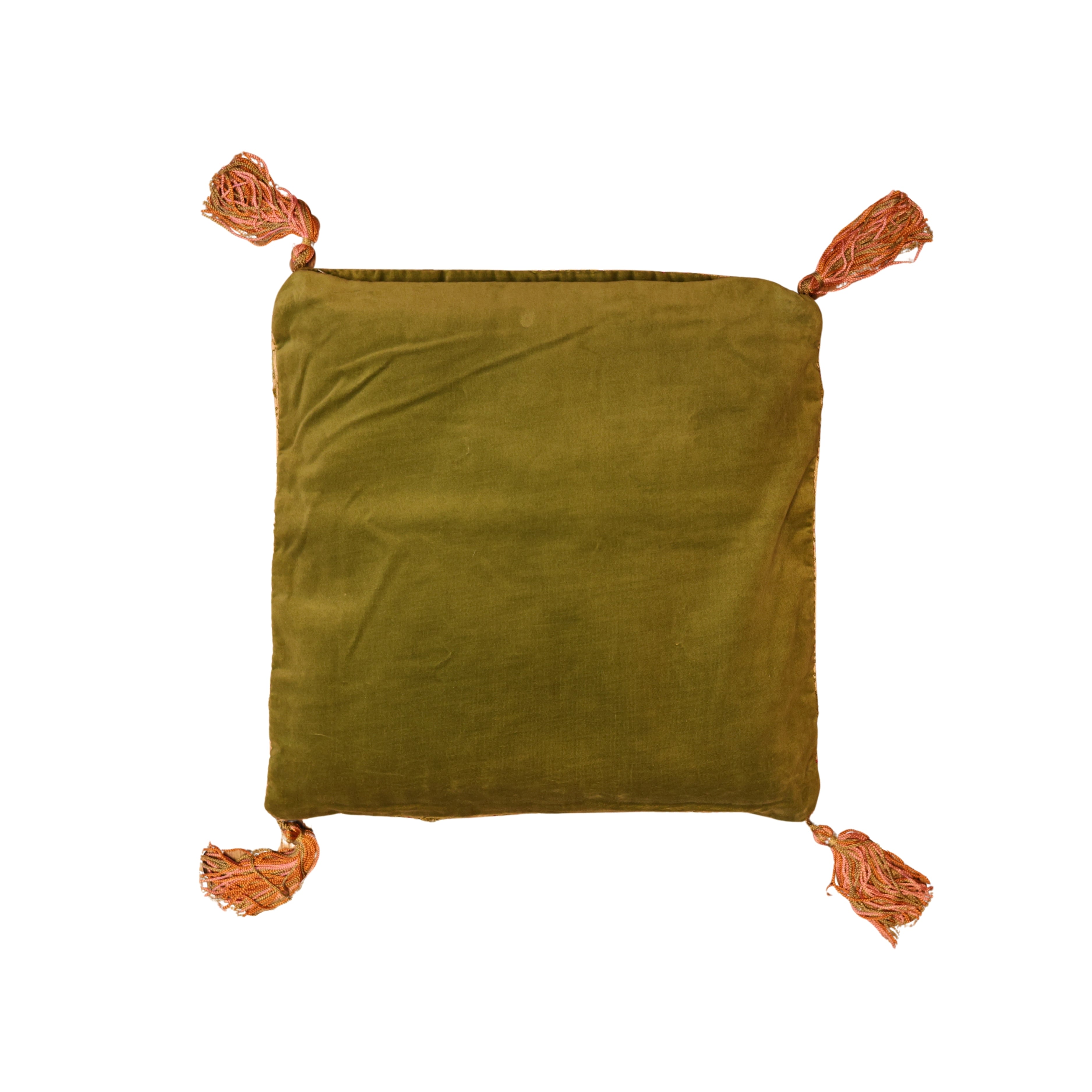 Petite Red & Green Medallion Velvet Pillow Cover