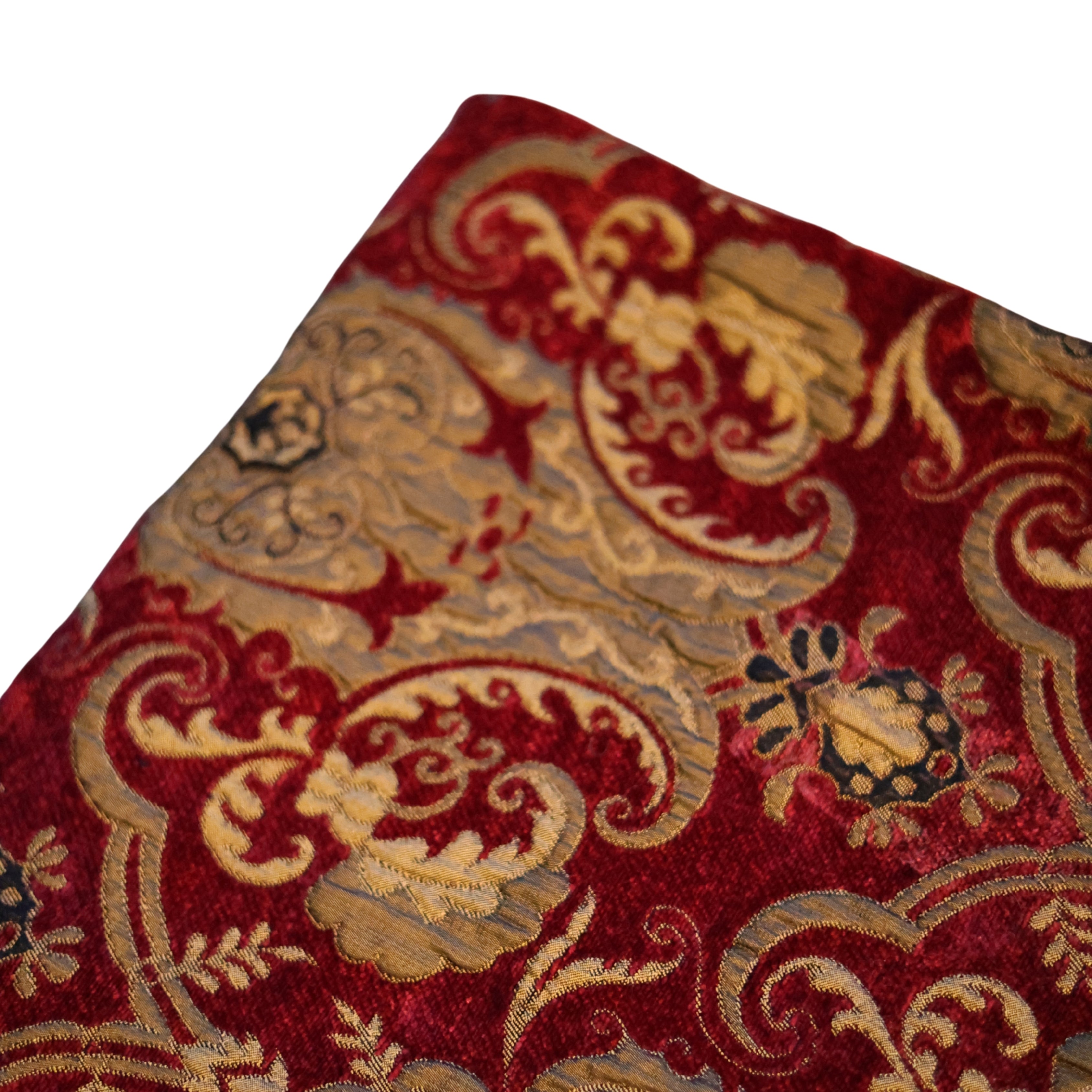 Brocade Decorative Throw with Bullion Fringe