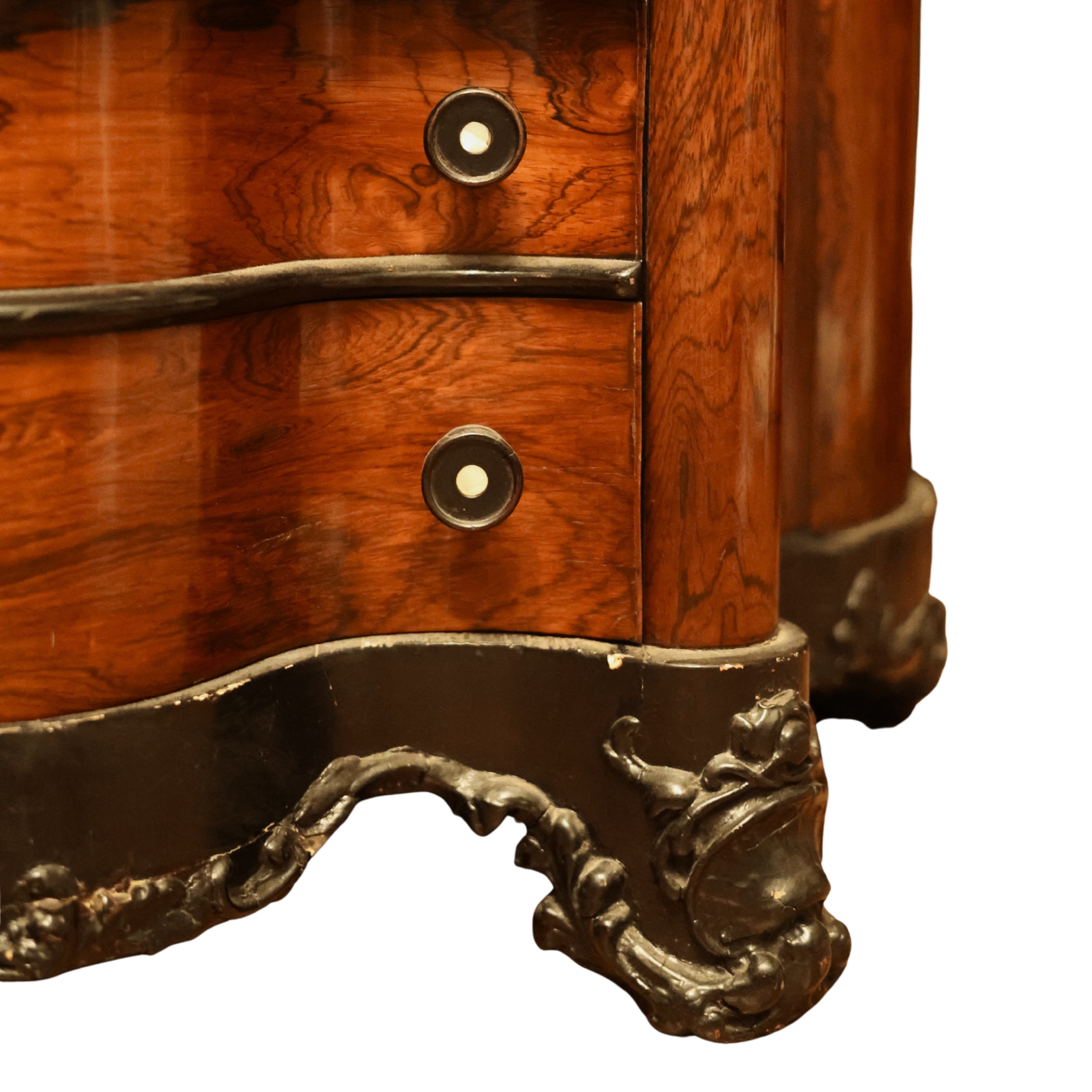 19th c. Rosewood & Ebonized Sewing Chest