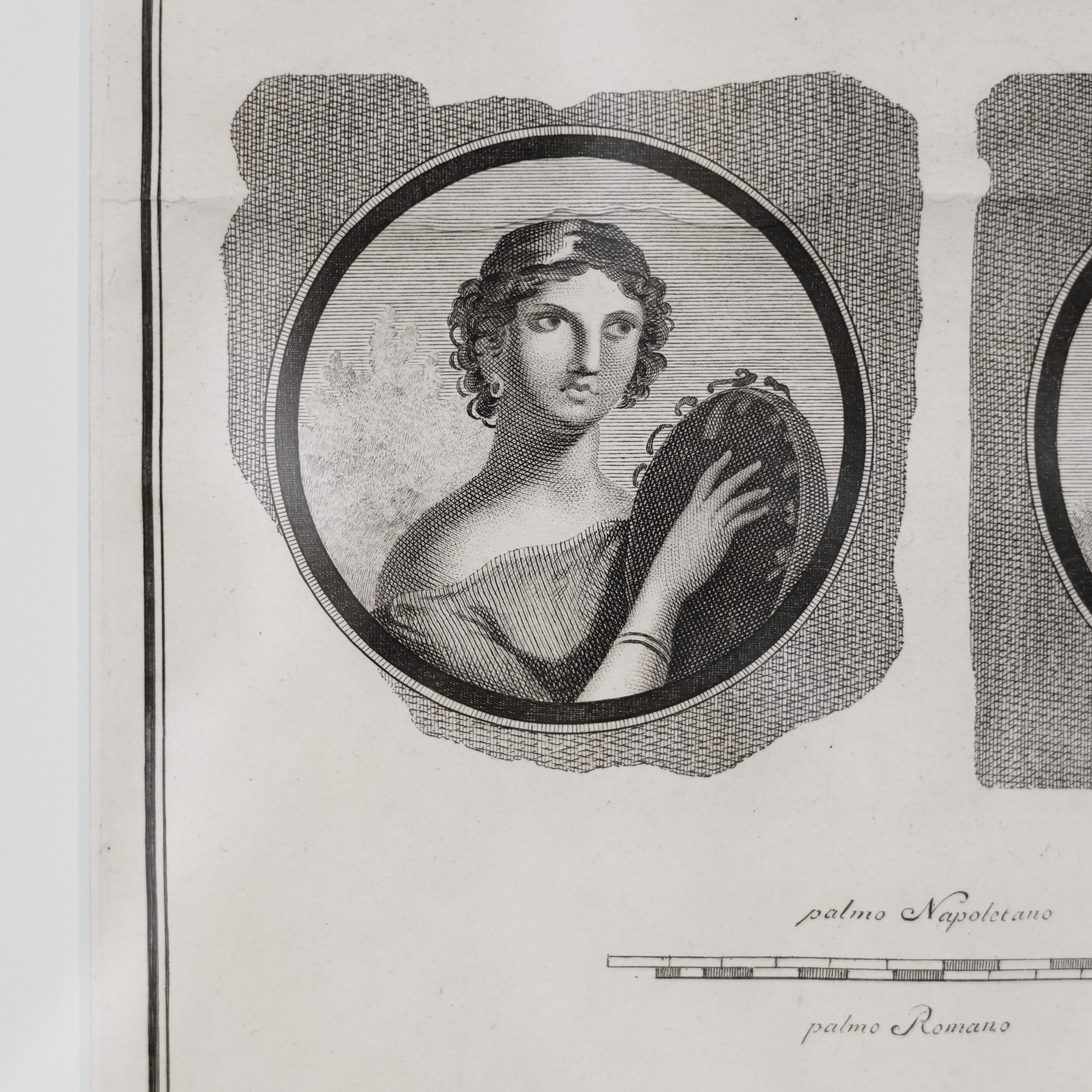18th c. Italian Mythological Portraits Engraving from "Antiquities of Herculaneum"