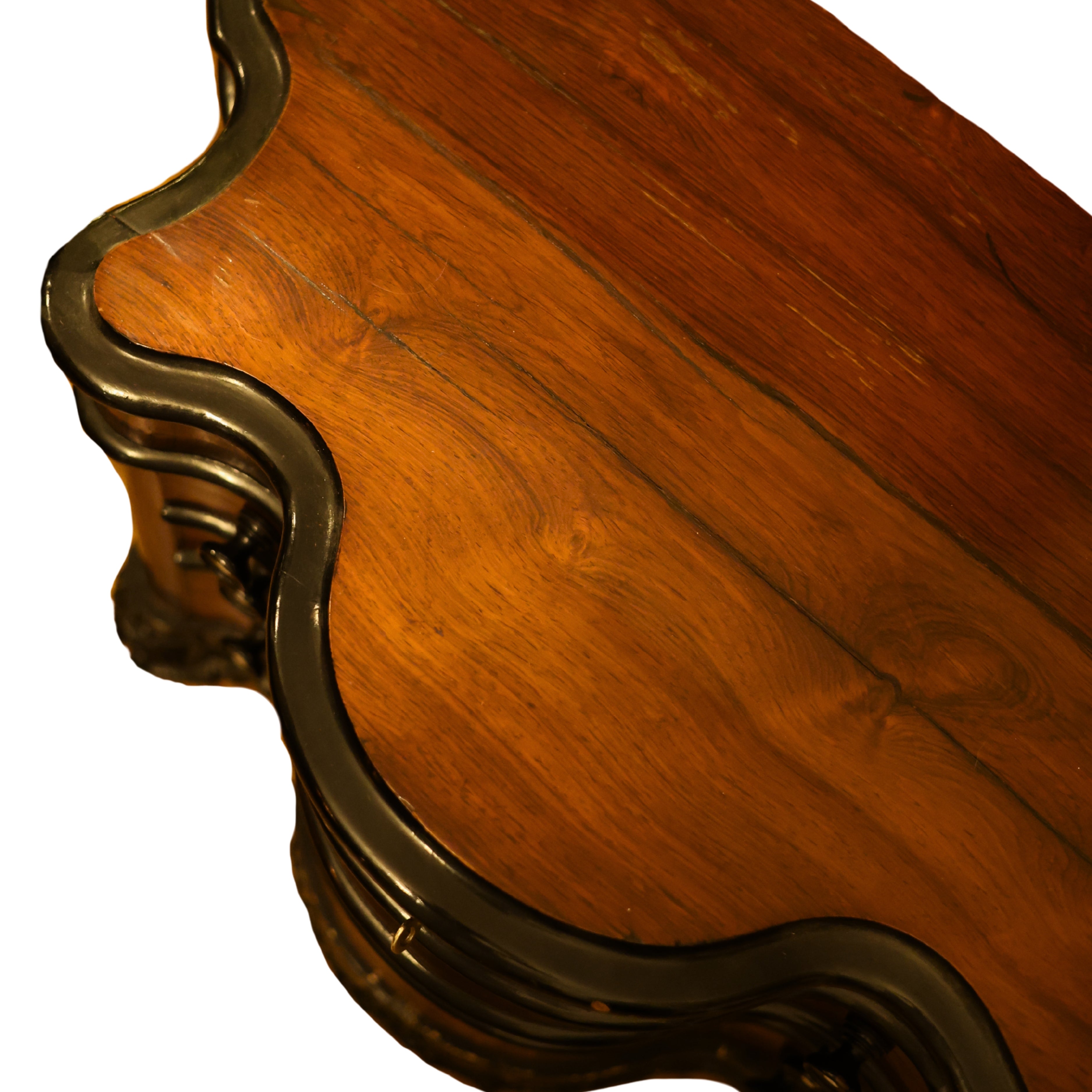 19th c. Rosewood & Ebonized Sewing Chest