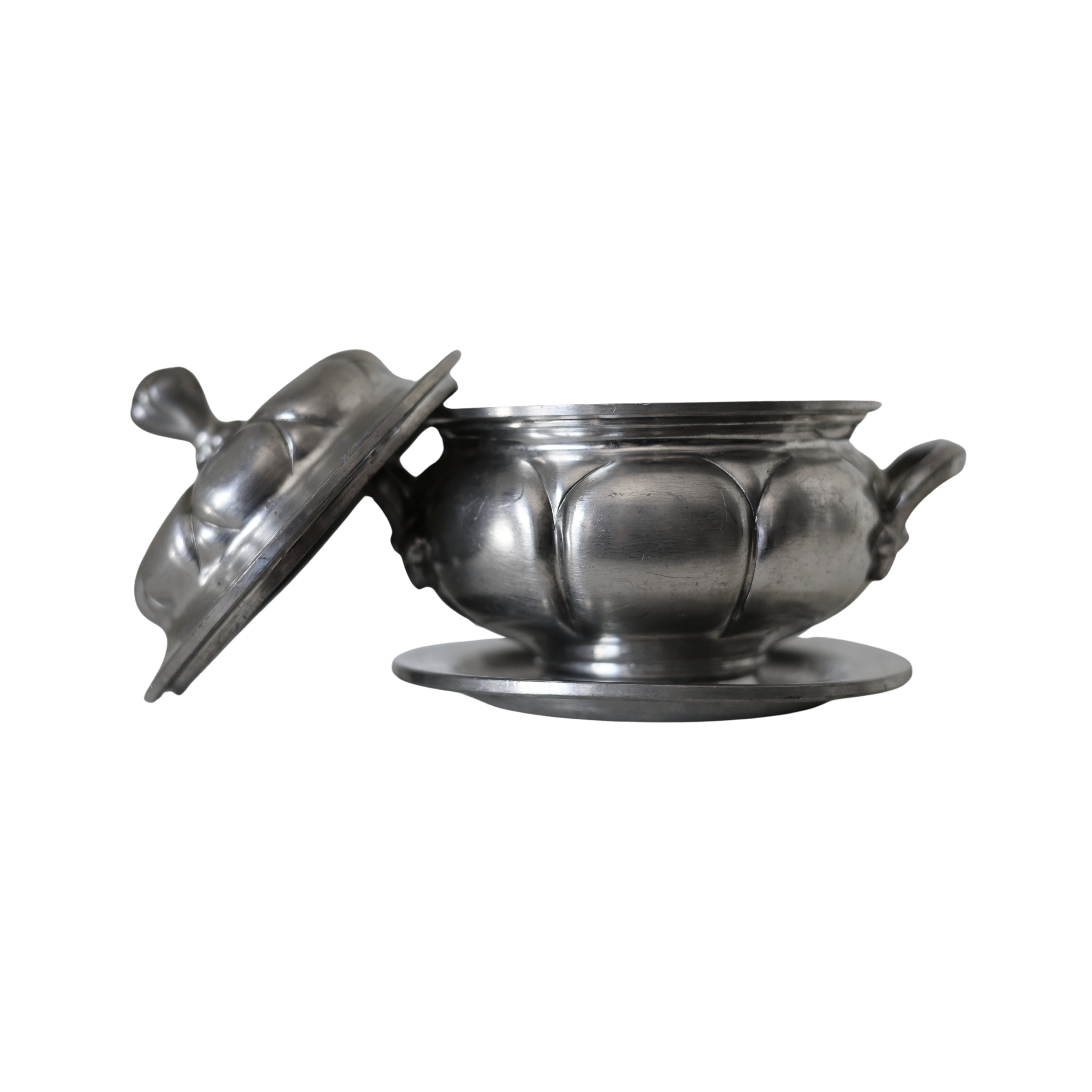 Norwegian Pewter Lidded Sauce Tureen