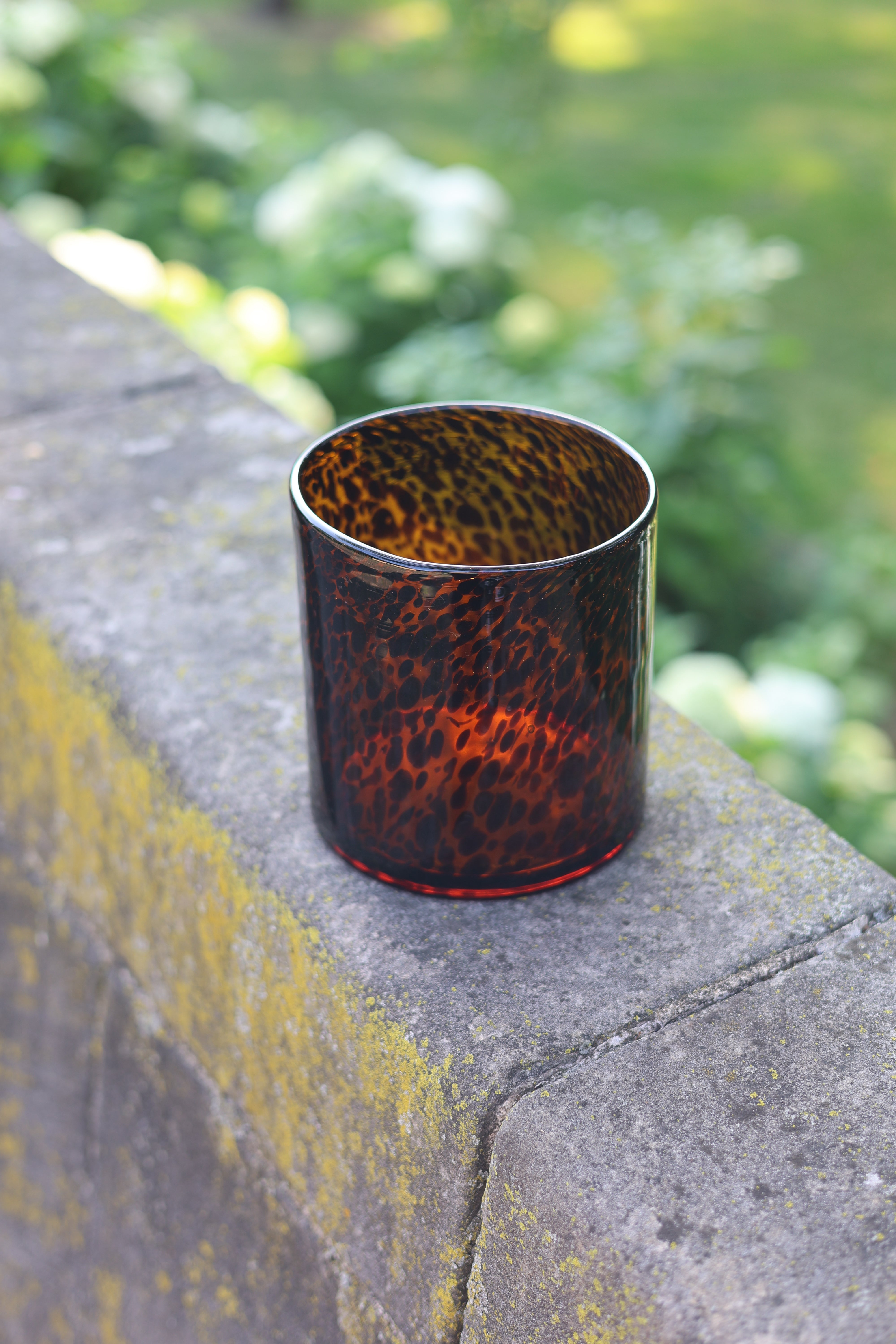 Tortoiseshell Glass Hurricane