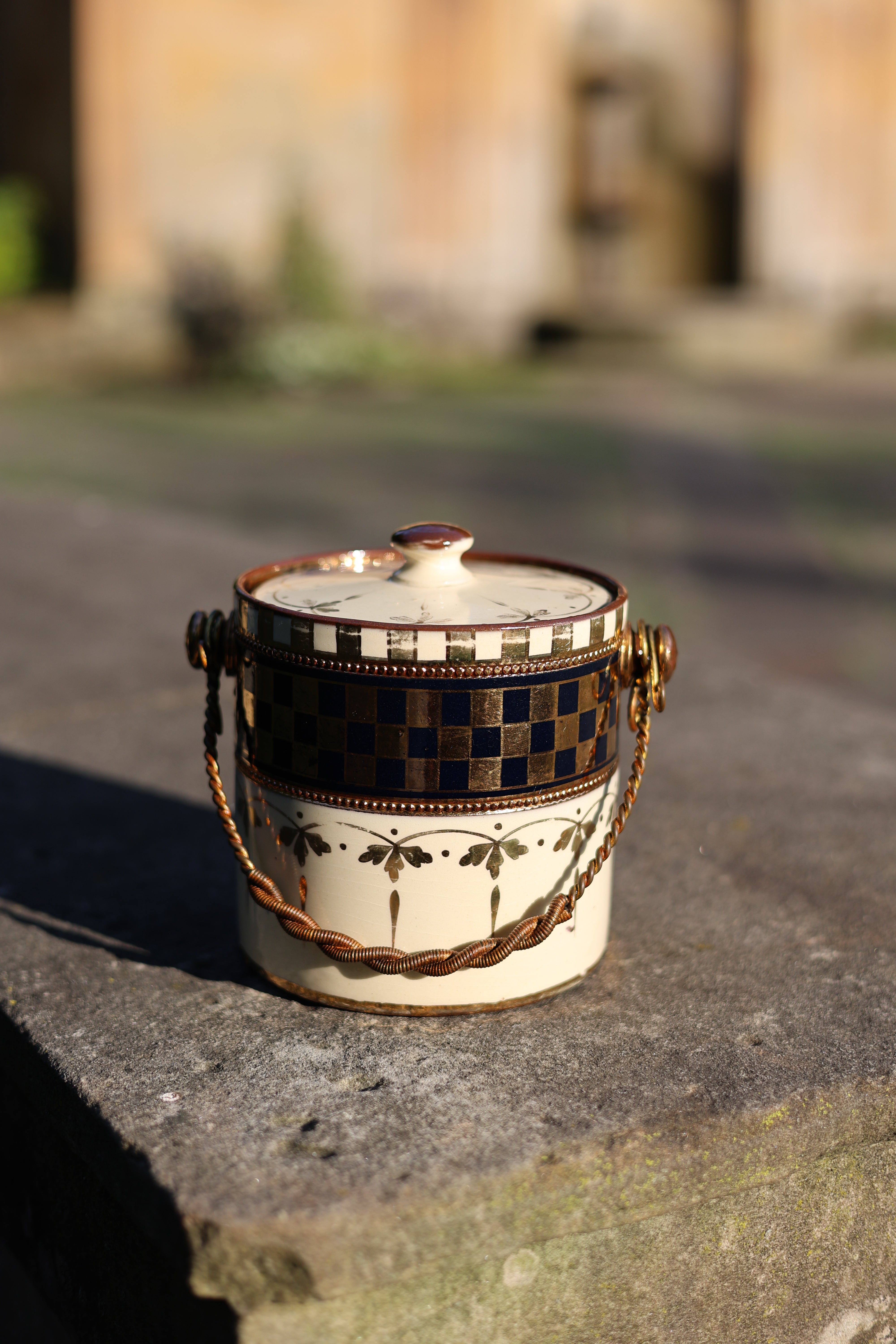 Lingard, Webster & Co. English Lustreware Biscuit Barrel