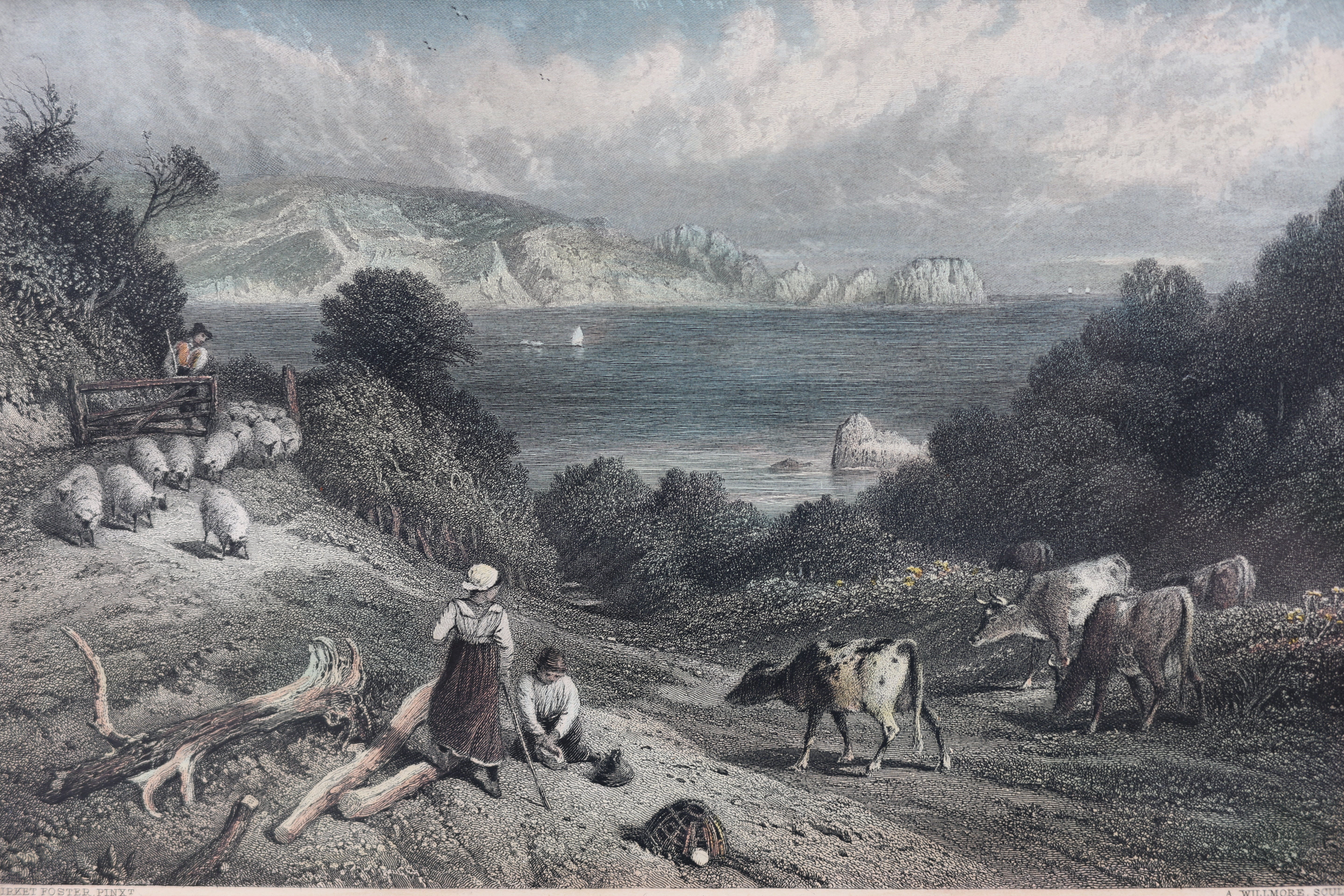 19th c. English Pastoral Engraving by A. Willmore