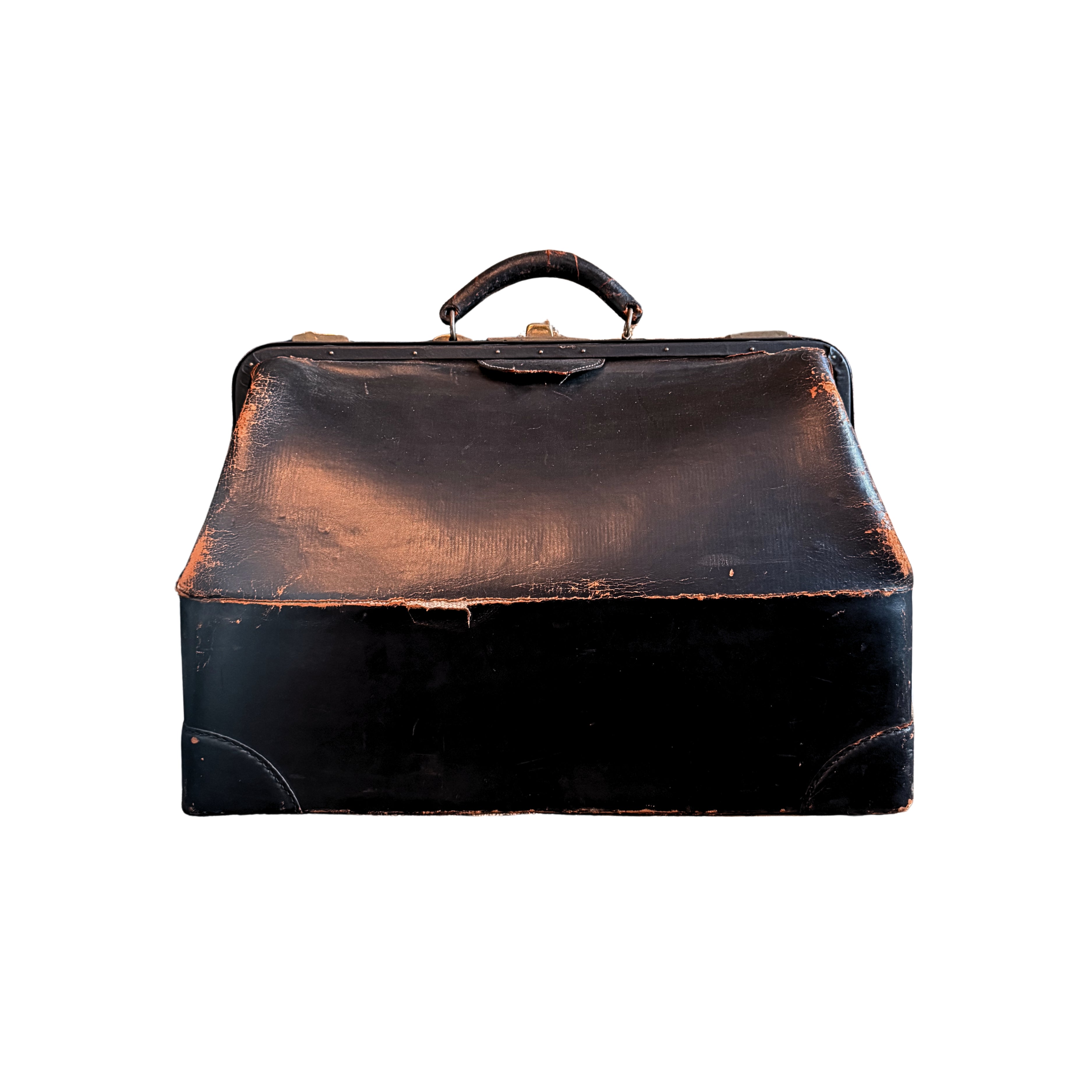 Leather Snap Lock Bag