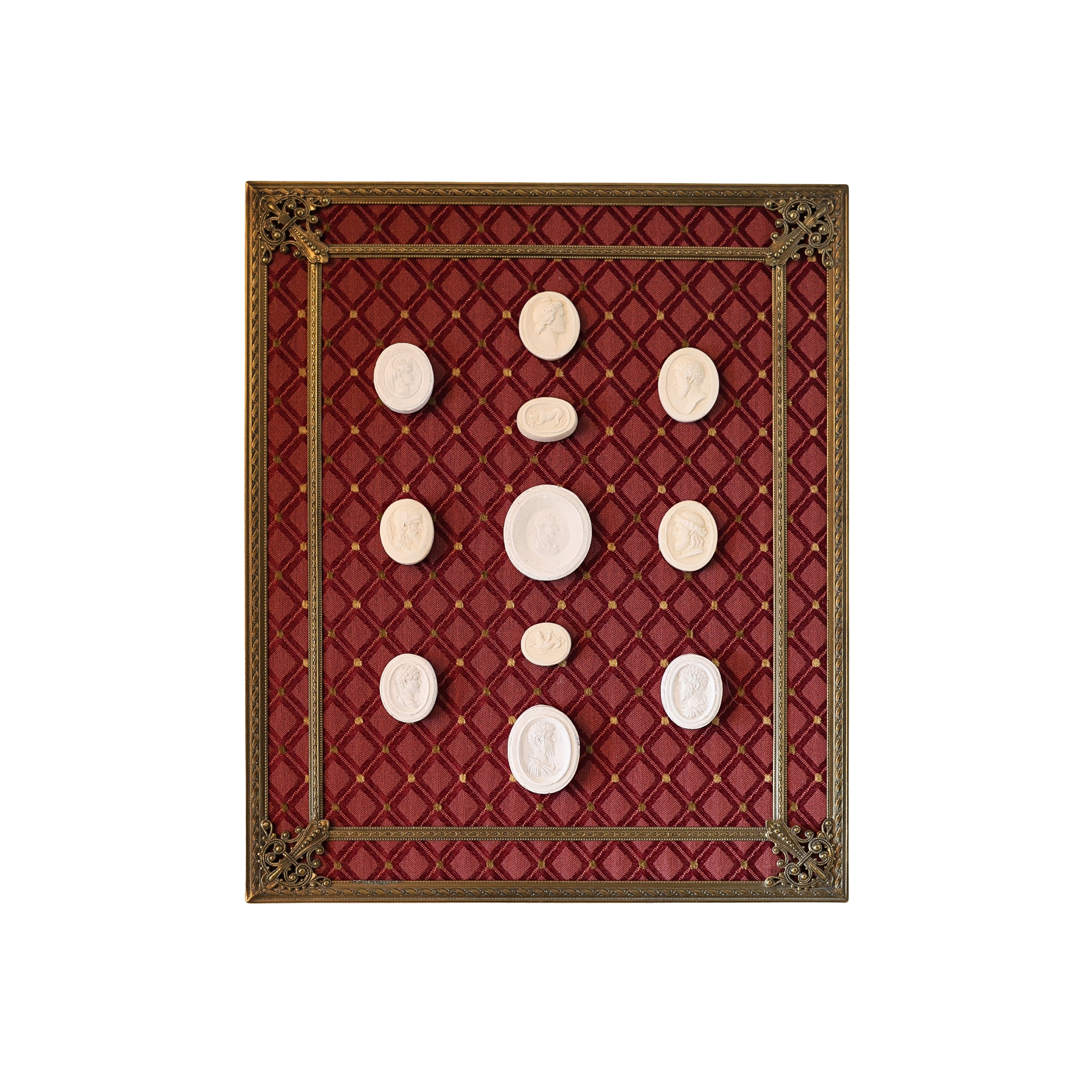 Fabric Lined Framed Intaglio Display