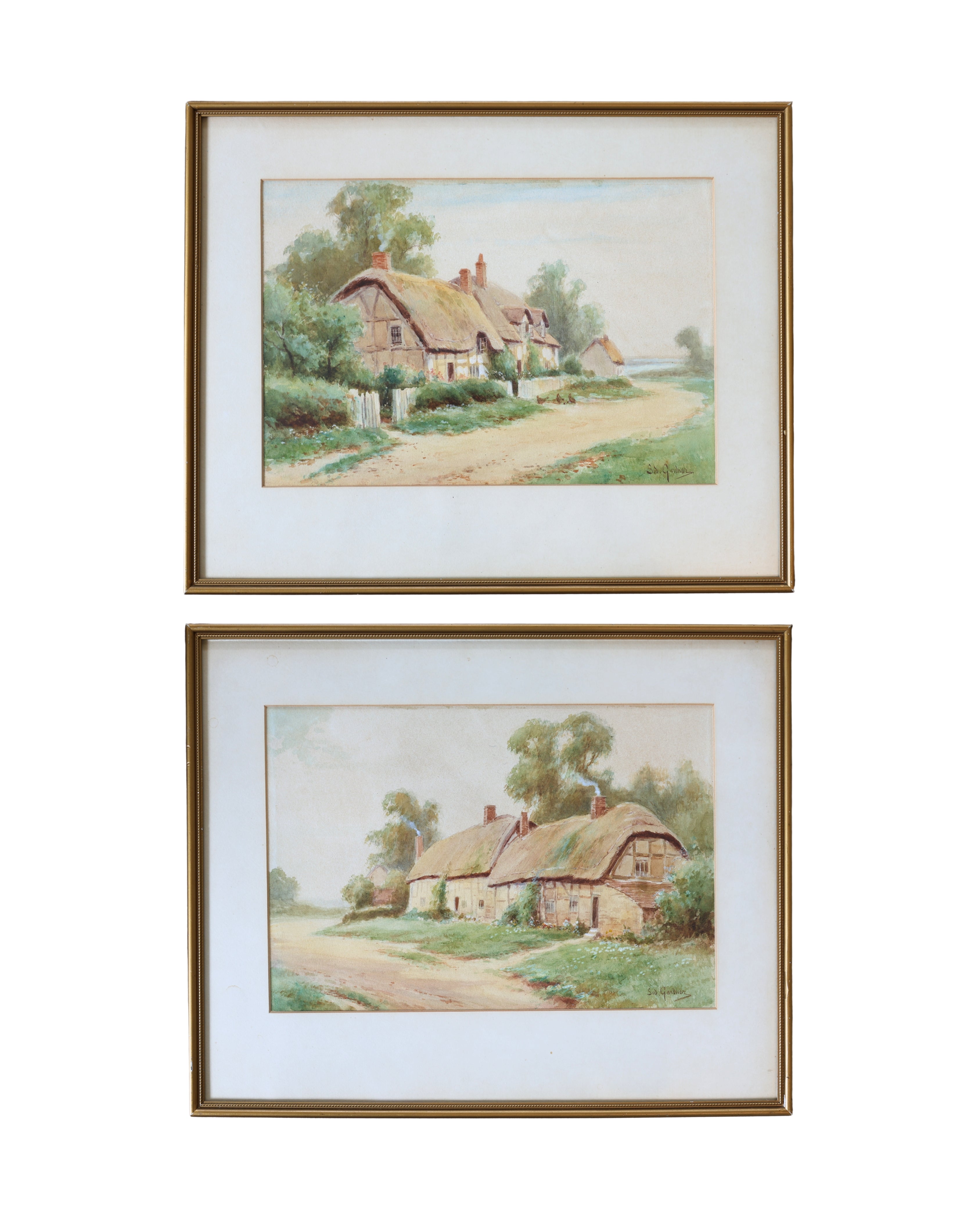 Thatched Cottage Watercolors by Sidney Valentine Gardner
