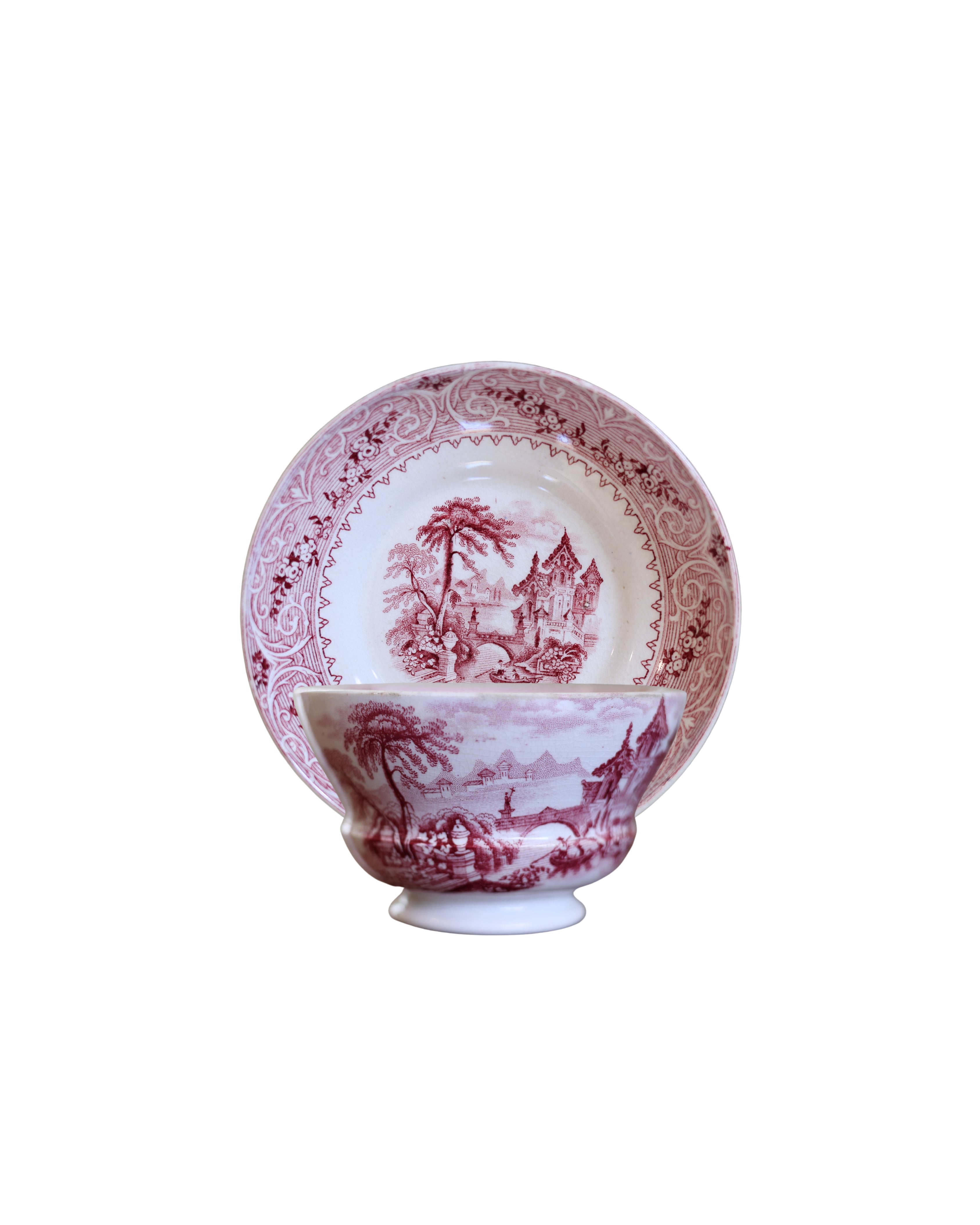 J. Wedgwood "Geneva" Tea Bowl & Saucer, c. 1847