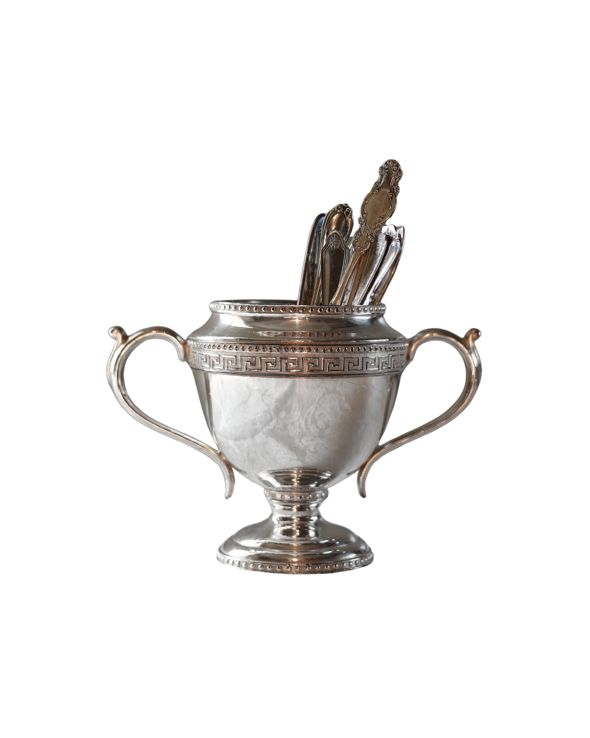 Meriden Neoclassical Greek Key Sugar Bowl-2